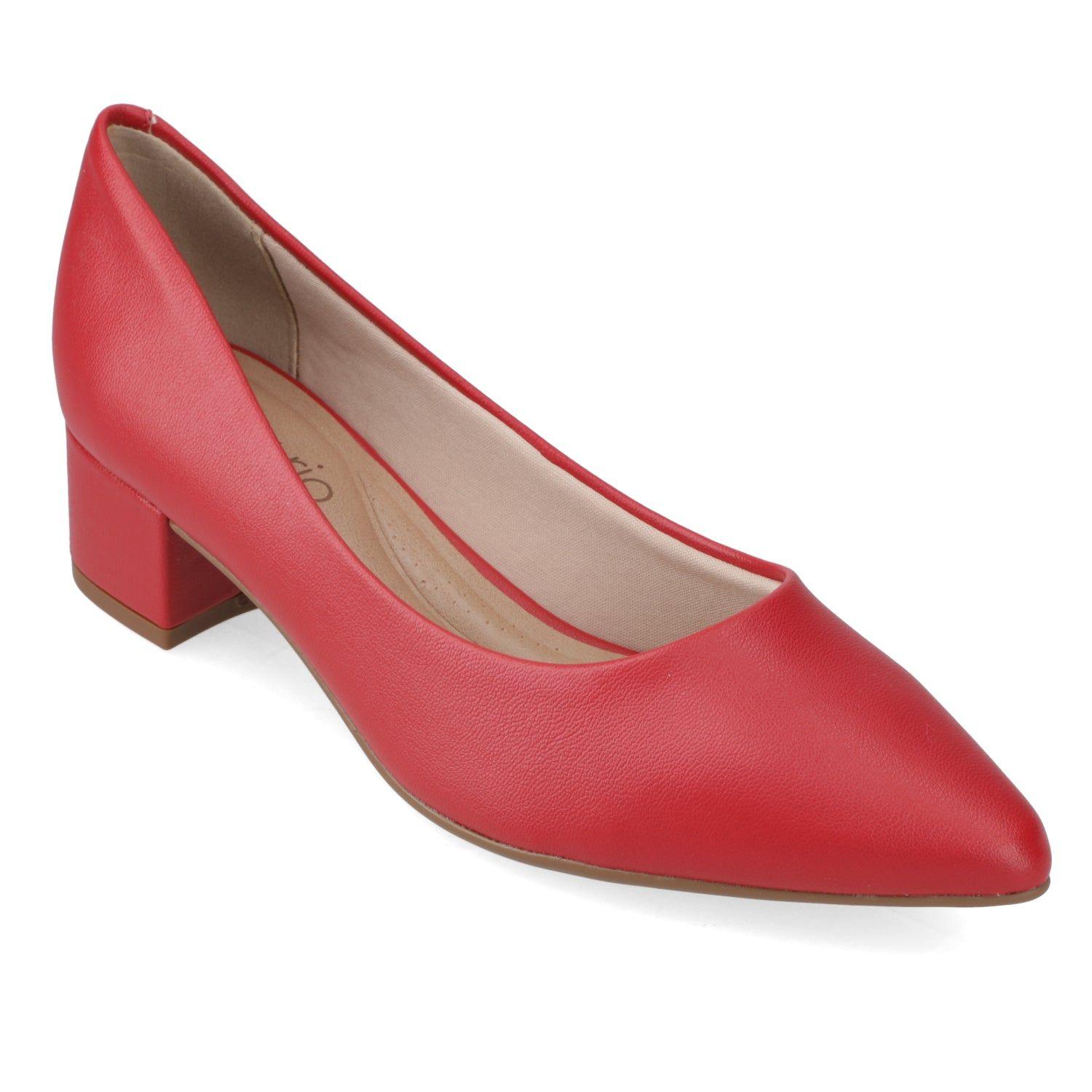 Zapato Taco Ancho 5 cm Rojo Beira Rio-0