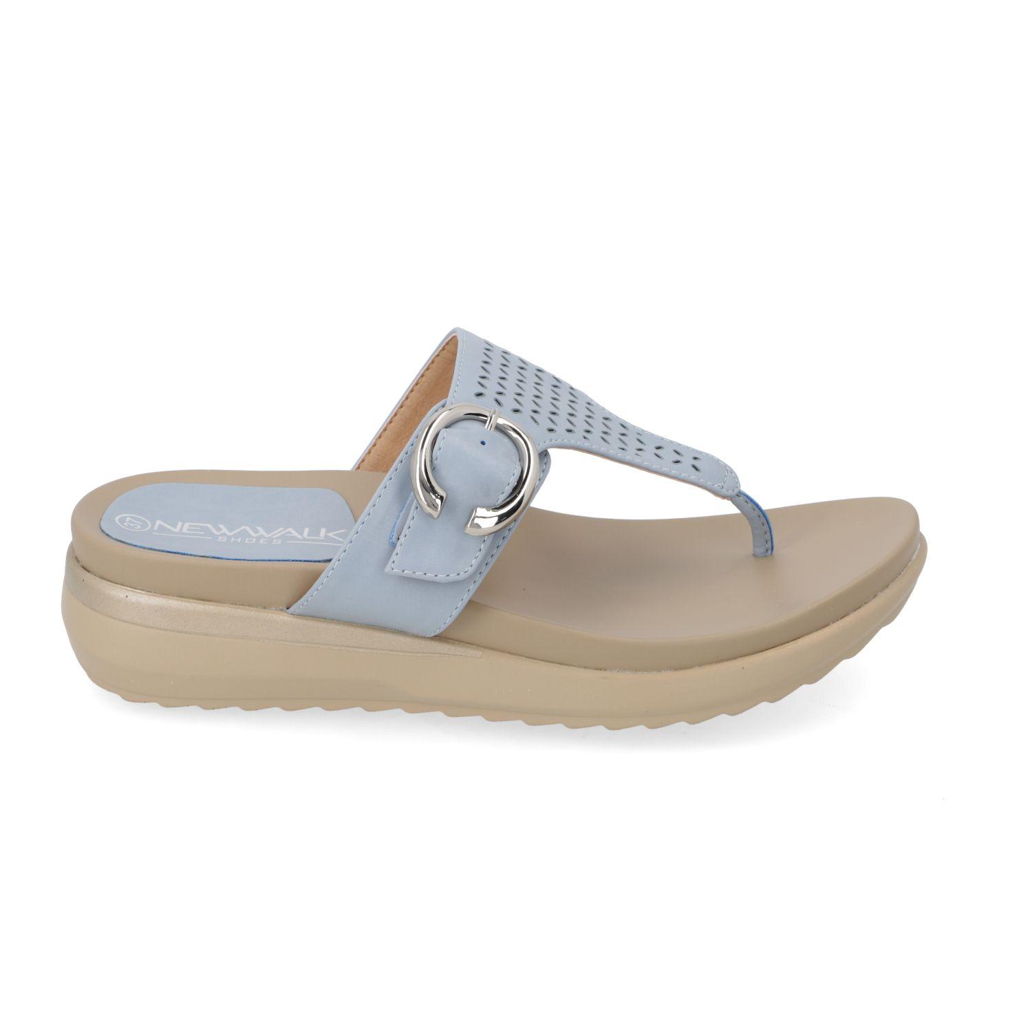 Sandalia Plana New Walk Azul 15825-0