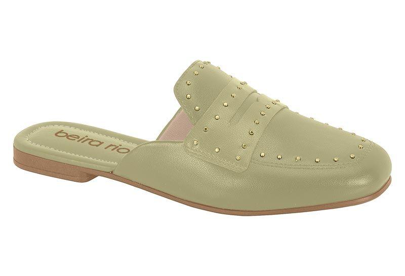 Babucha Beira Rio Verde Efecto Cuero-0