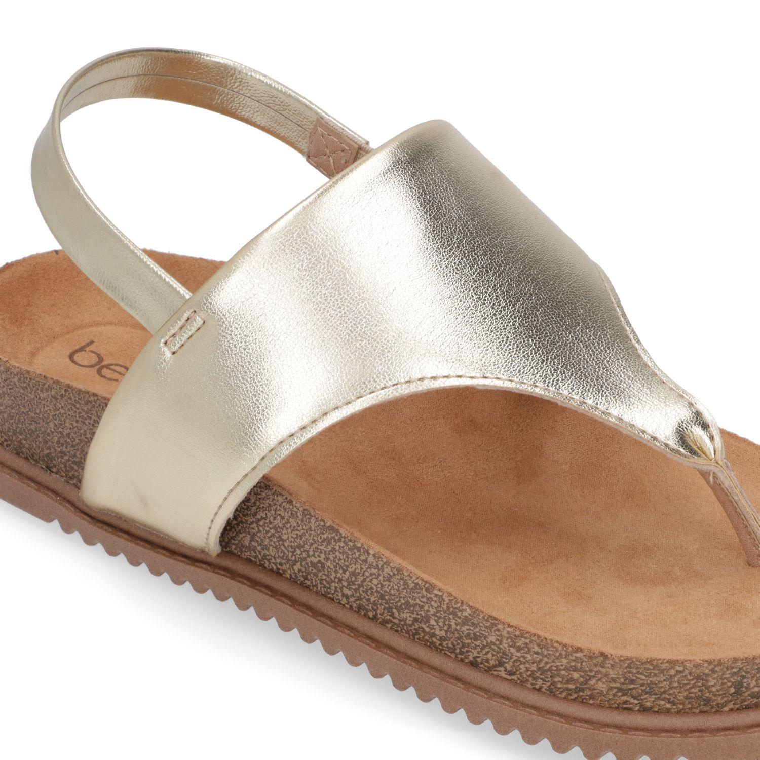 Sandalia Plana Beira Rio Dorado Metalico 14561-4