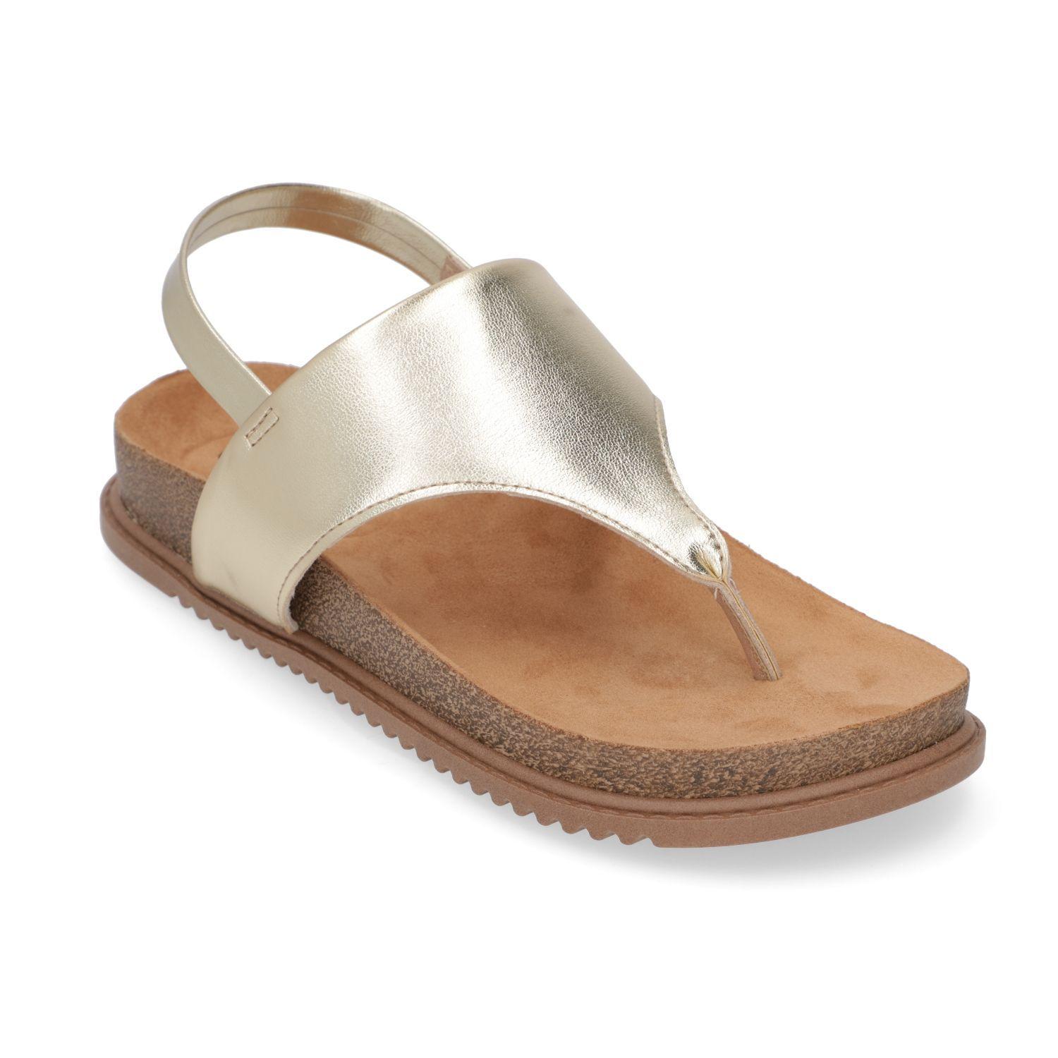 Sandalia Plana Beira Rio Dorado Metalico 14561-1