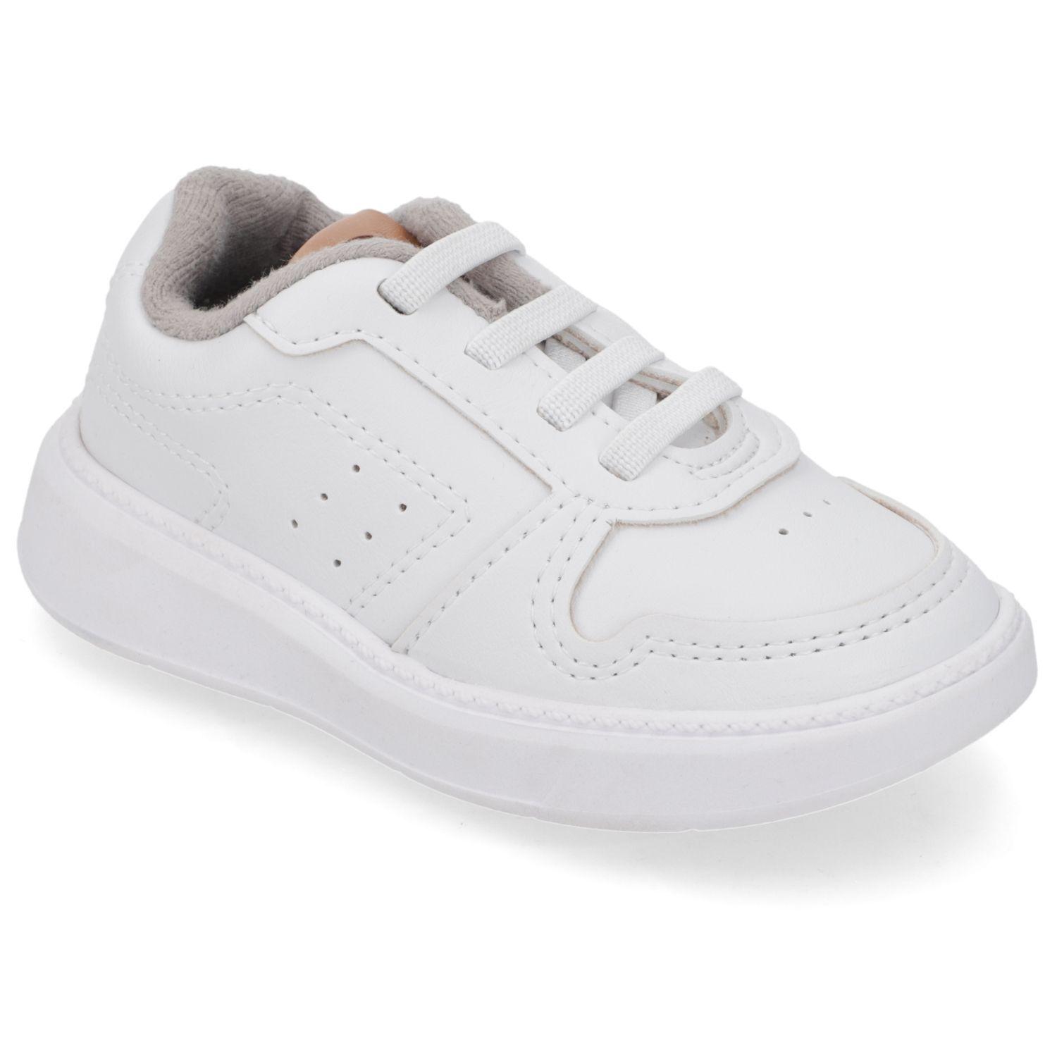 Zapatilla Blanca Niño con Cierre de Cordones-0