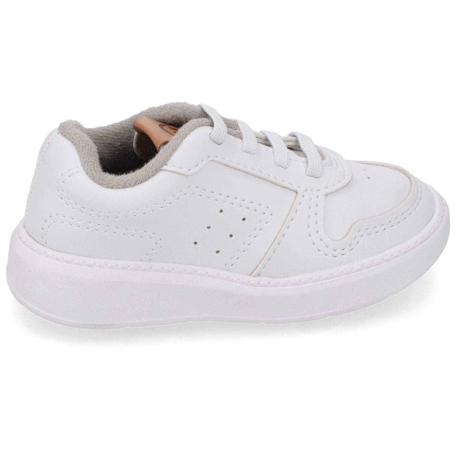 Zapatilla Blanca Niño con Cierre de Cordones-1