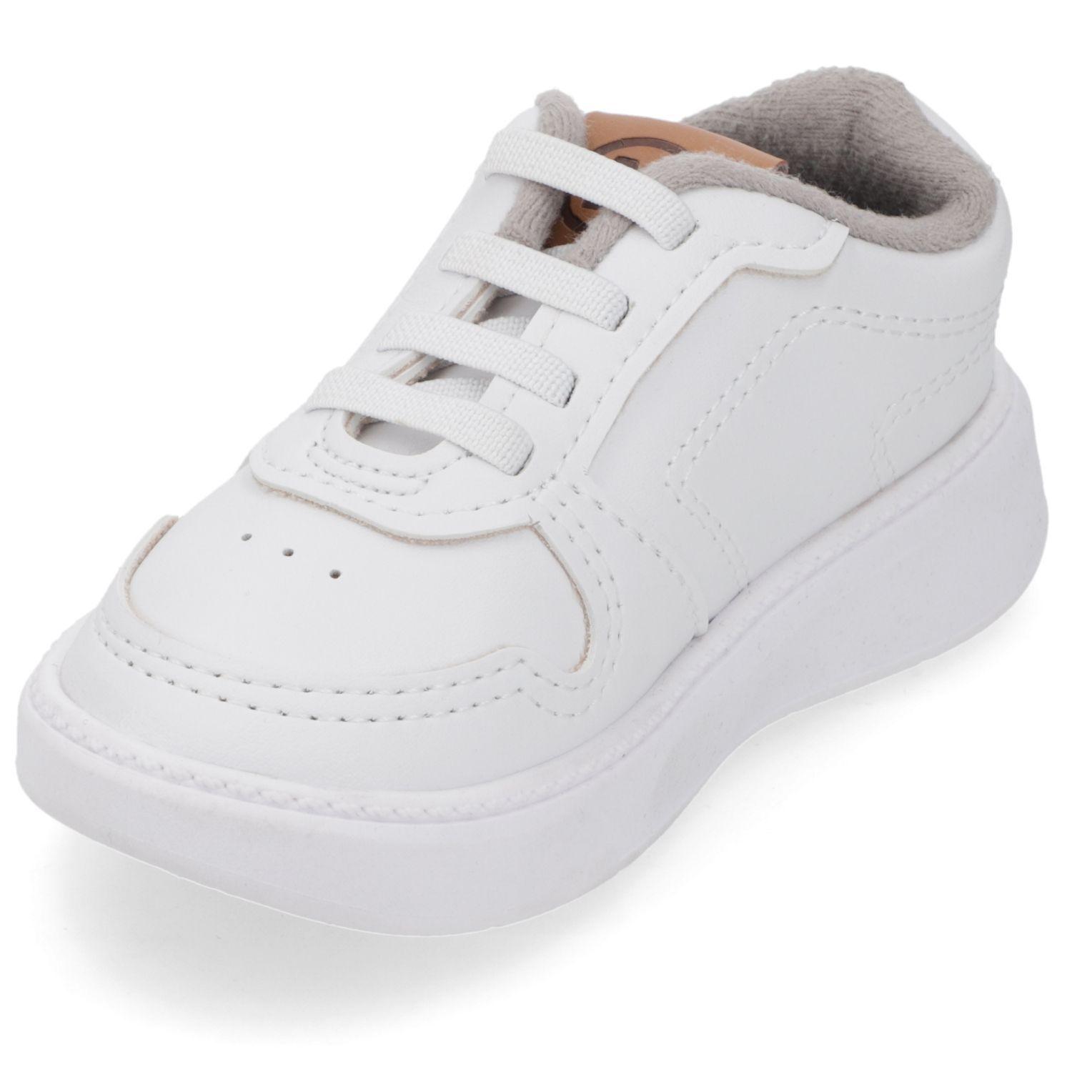 Zapatilla Blanca Niño con Cierre de Cordones-2