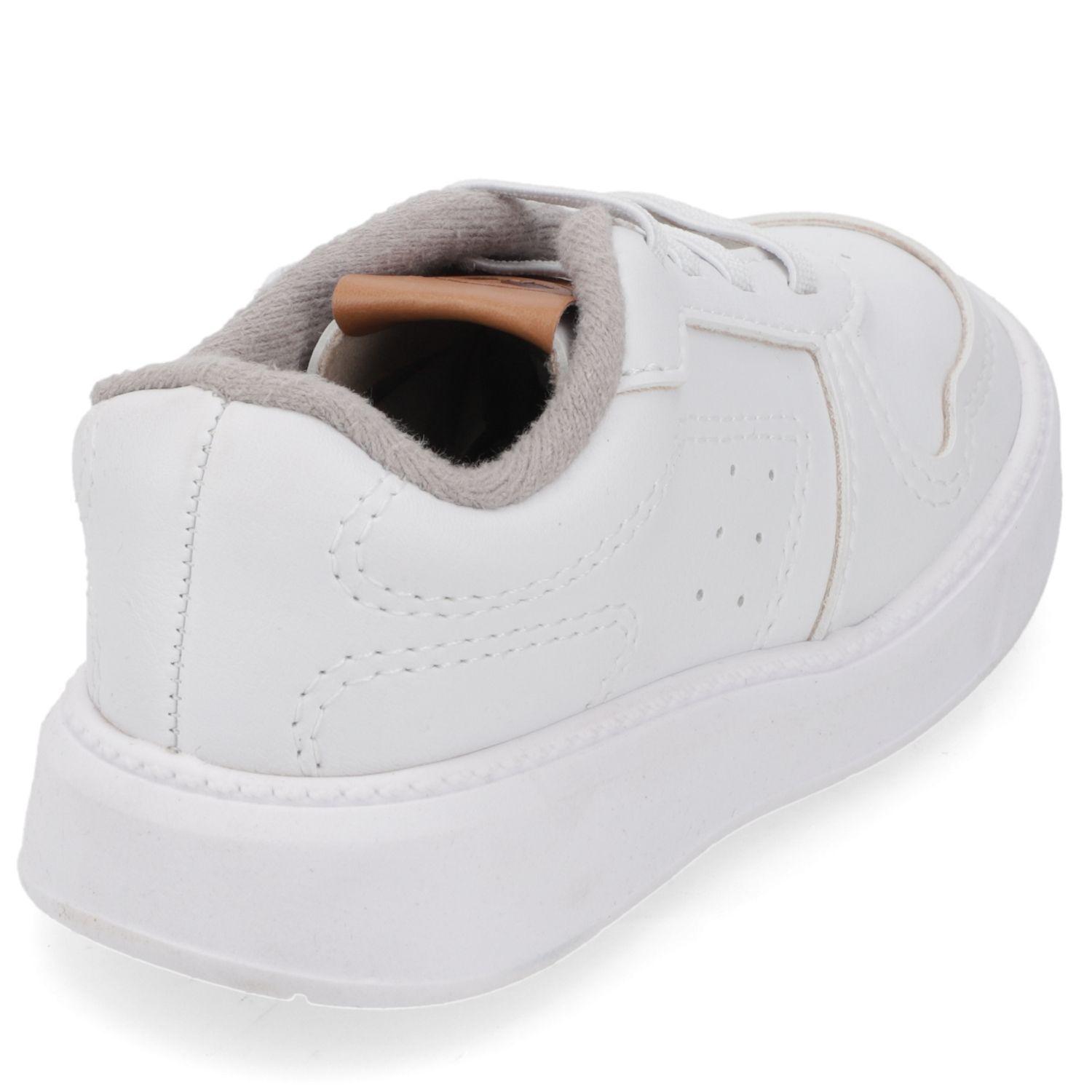 Zapatilla Blanca Niño con Cierre de Cordones-4