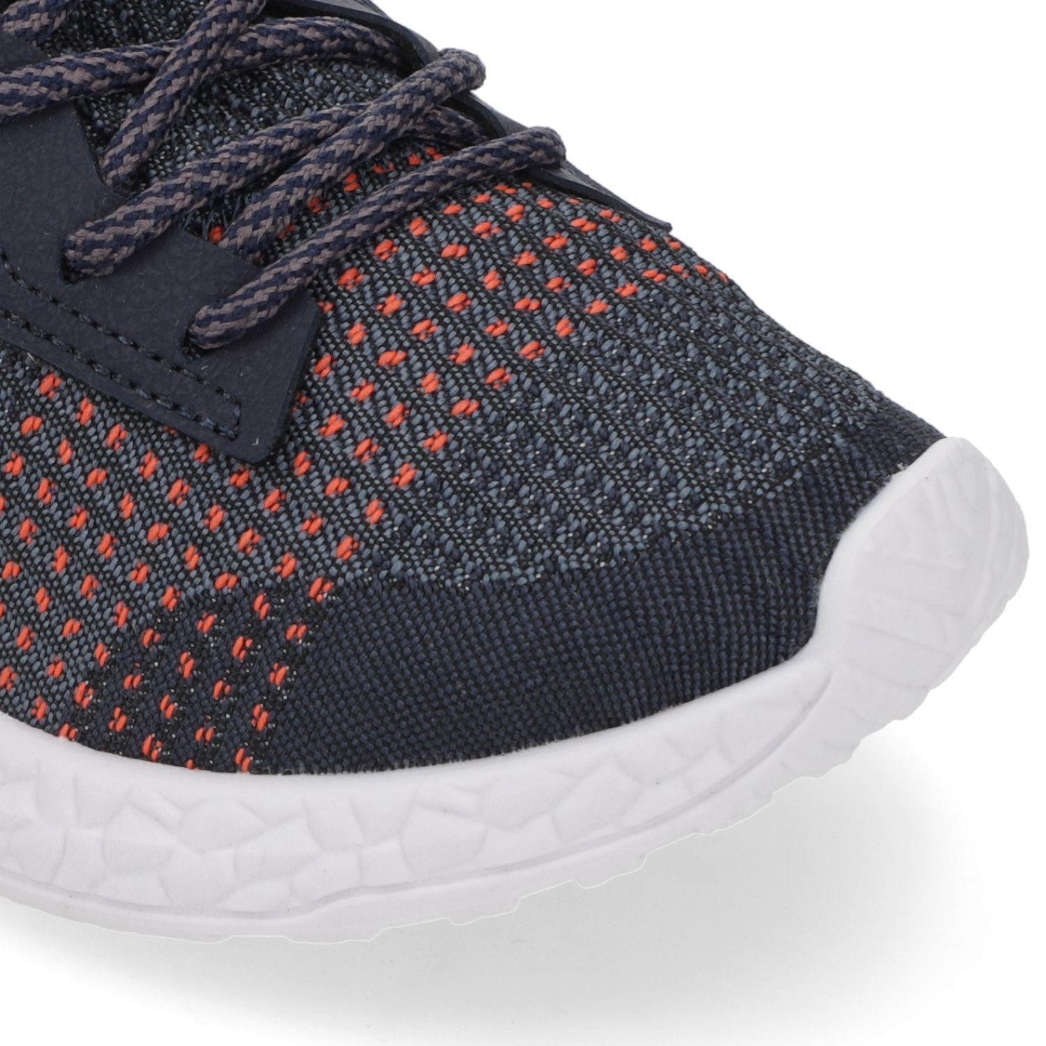 Zapatilla Deportiva Niño Azul Marino con Detalles Naranjos-5