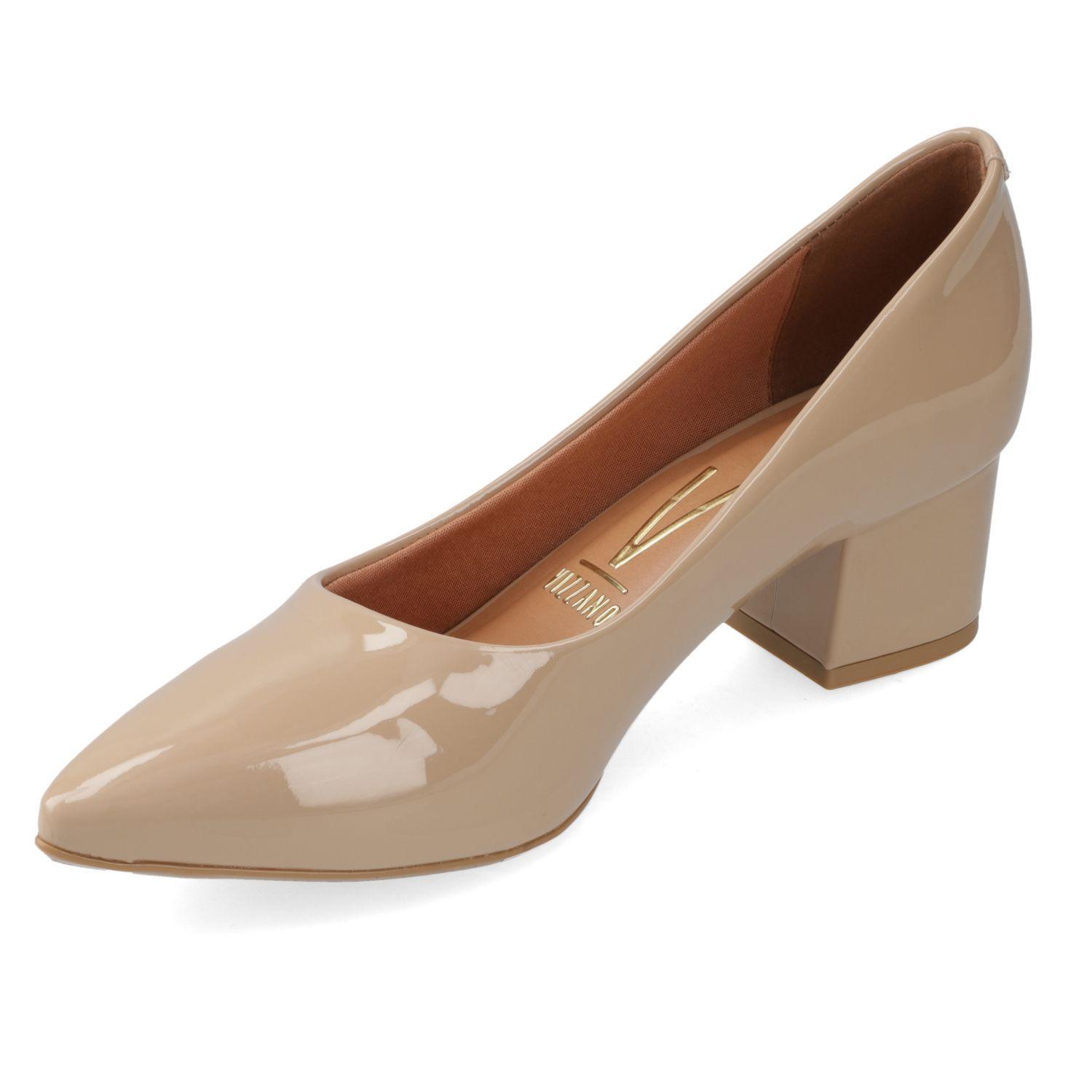 Zapato Mujer Taco Cuadrado Beige 1220-315- Vizzano-2