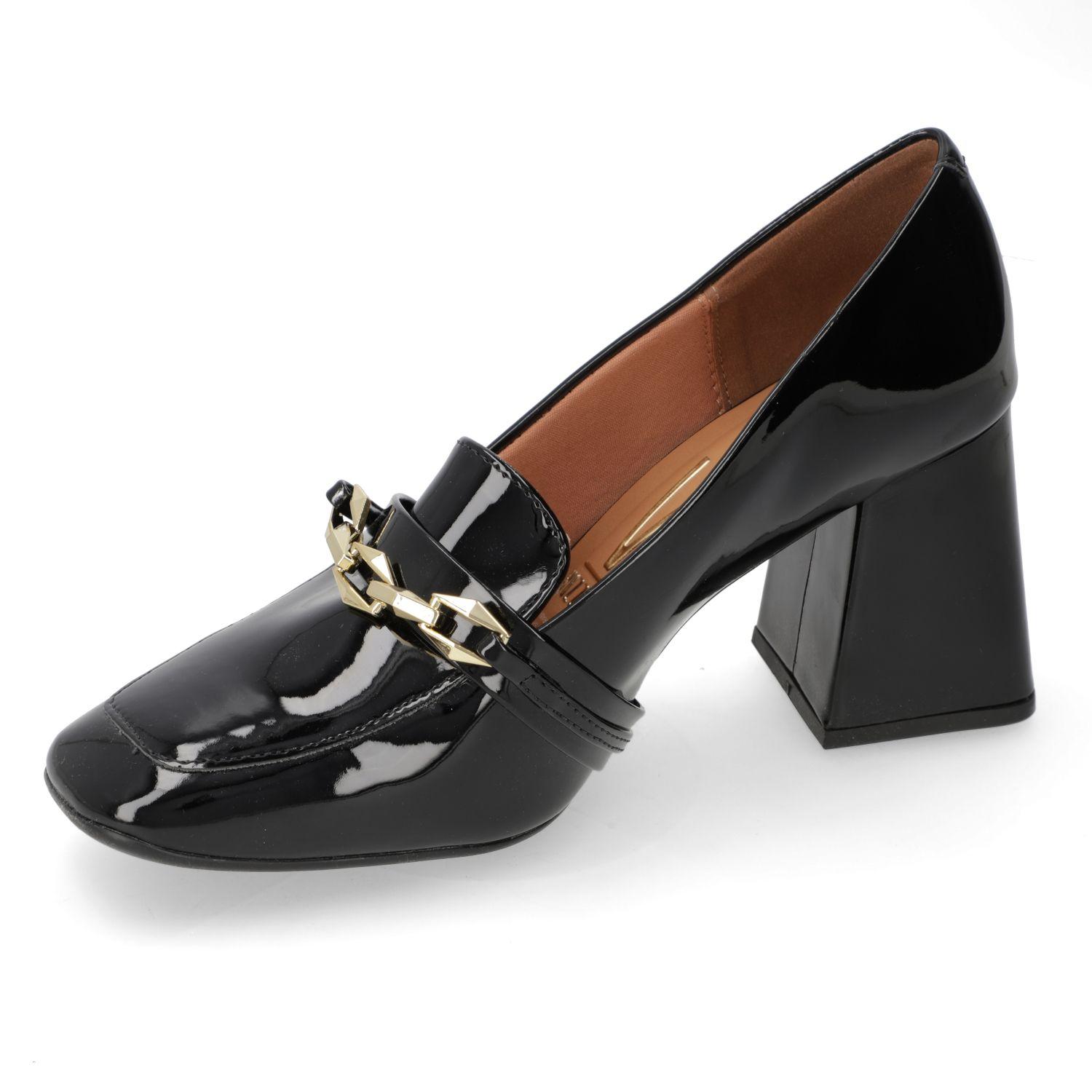 Zapato Taco Vizzano Negro Taco 10 Cm Efecto Cuero-2