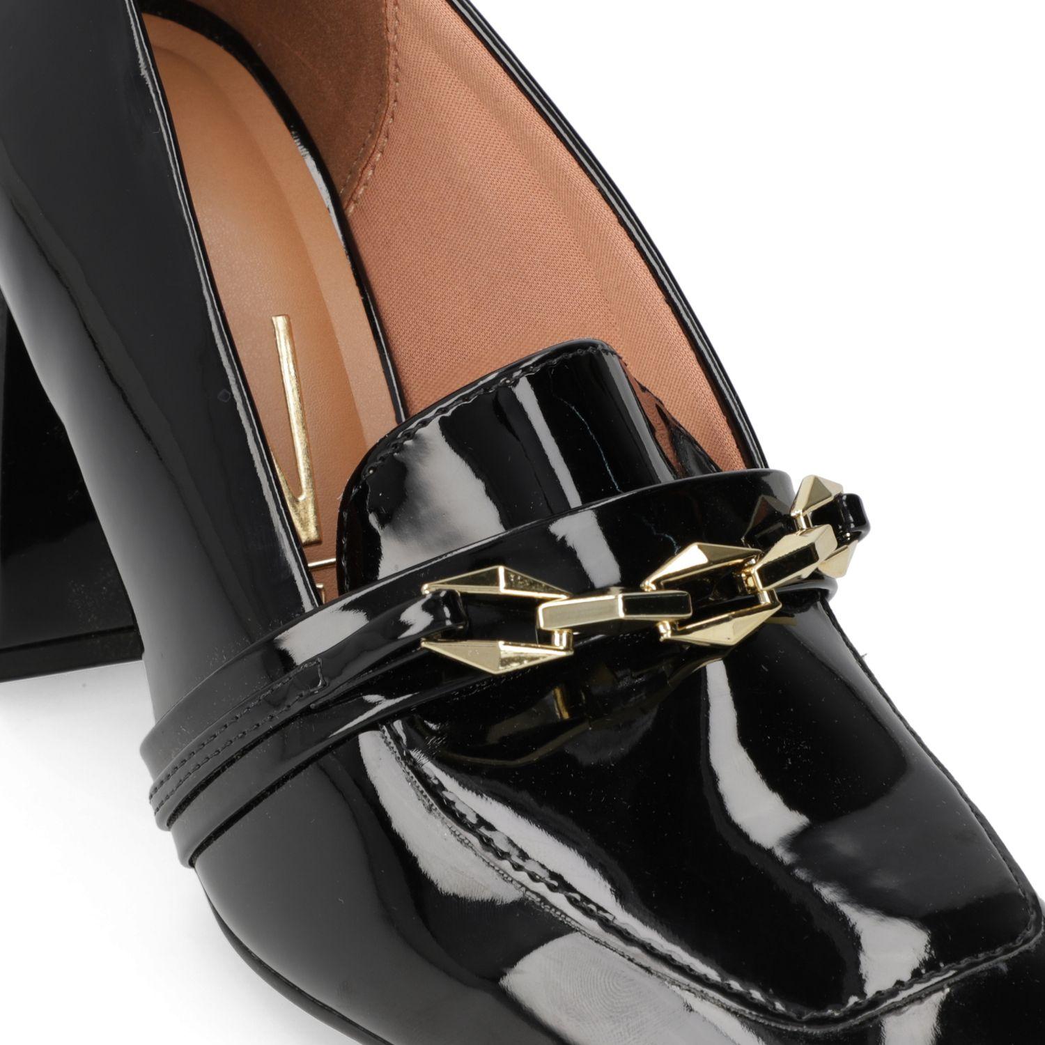 Zapato Taco Vizzano Negro Taco 10 Cm Efecto Cuero-4