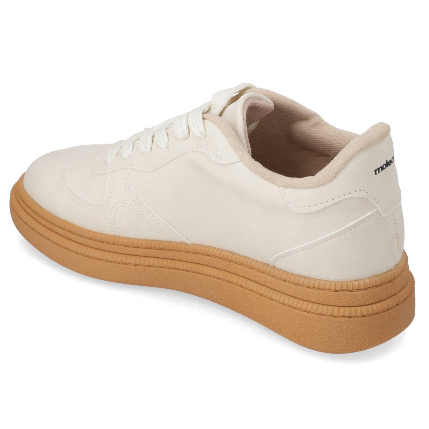 Zapatilla Mujer Moleca Casual Blanca Cremosa -2