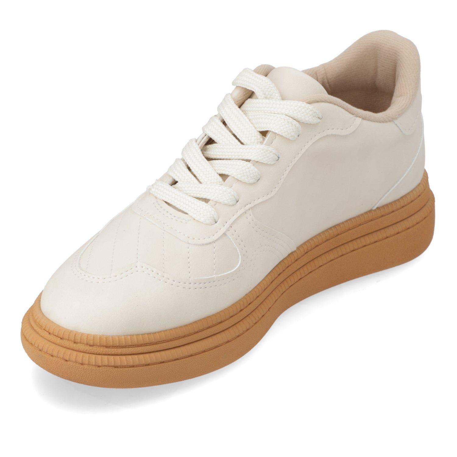 Zapatilla Mujer Moleca Casual Blanca Cremosa -3