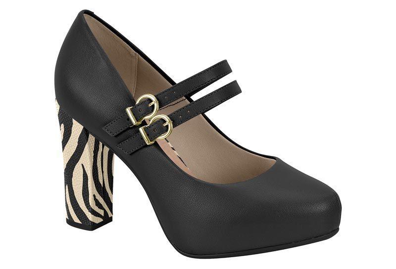 Zapato Mujer Taco Cuadrado Negro 4788-305- Beira Rio-0