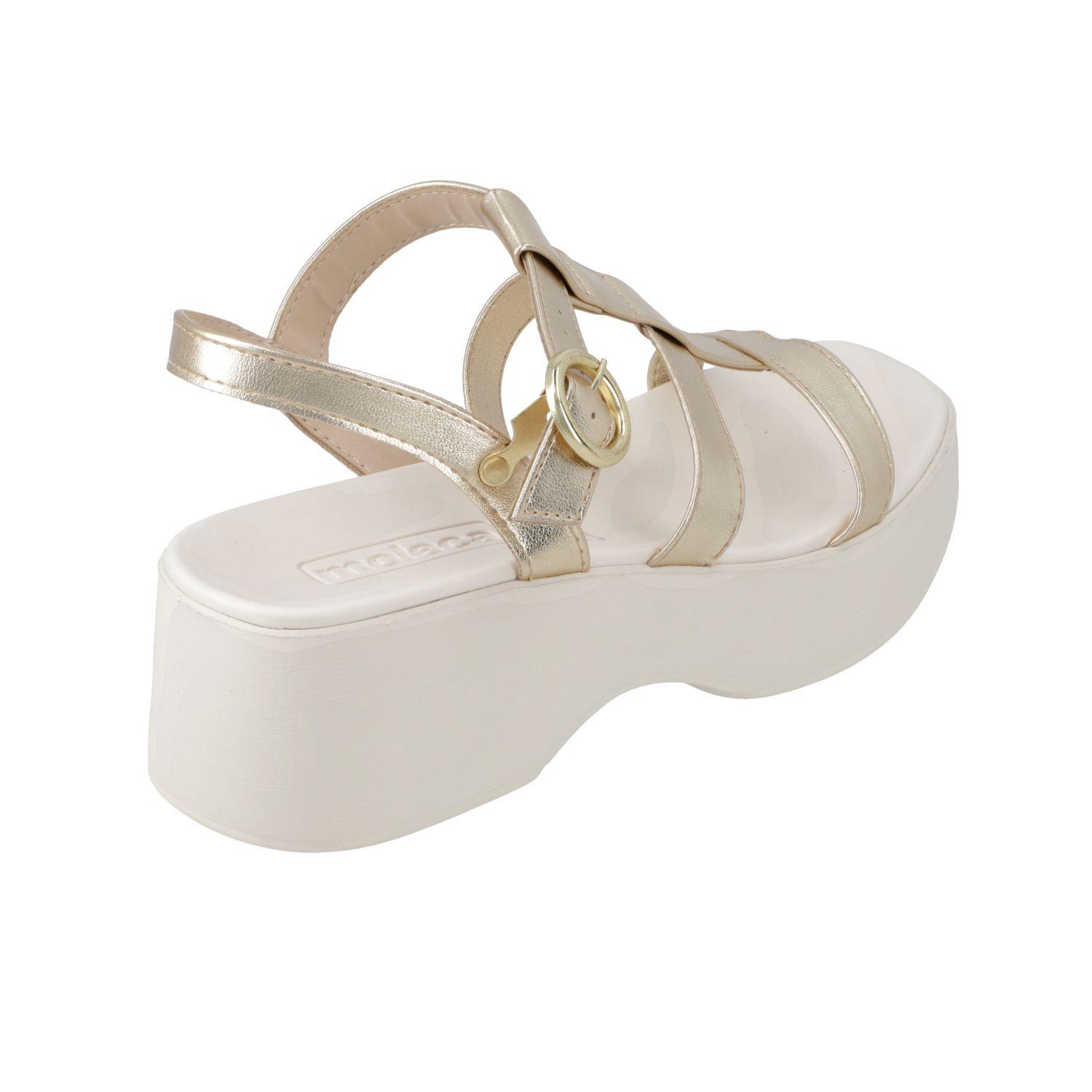 Sandalia Plana Moleca Dorado 15413-3