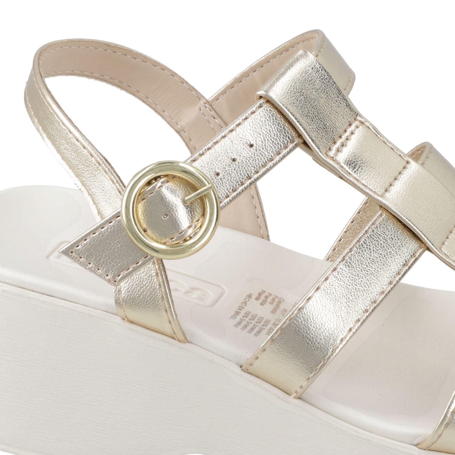 Sandalia Plana Moleca Dorado 15413-4