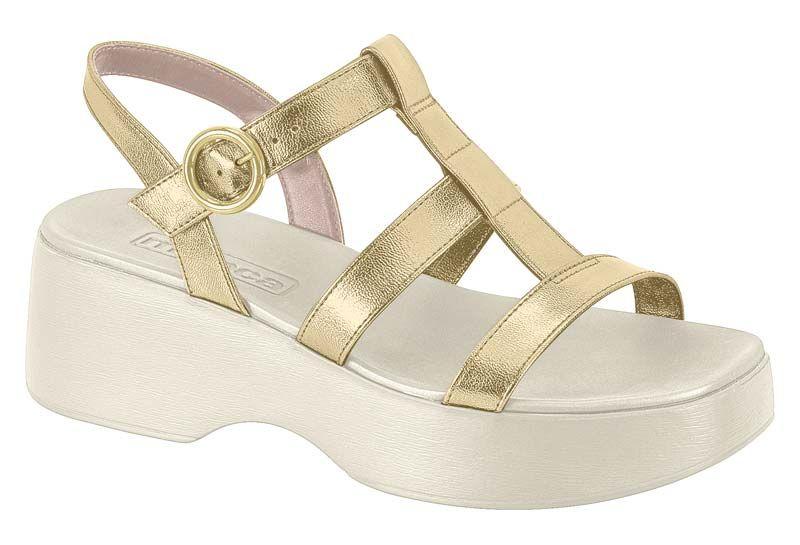 Sandalia Plana Moleca Dorado 15413-5