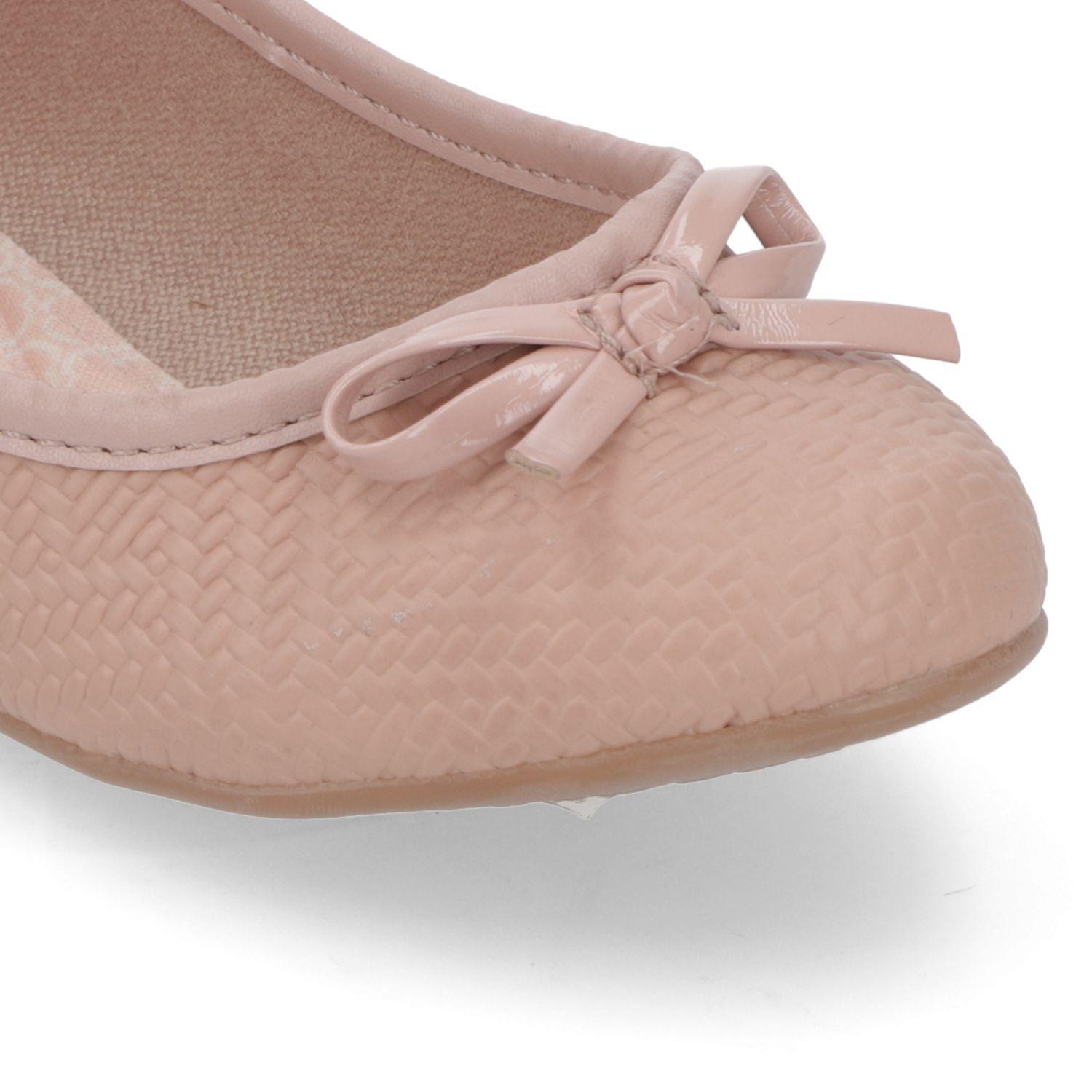 Sandalia Ballerina Niña Rosada Textura Trenzada -5