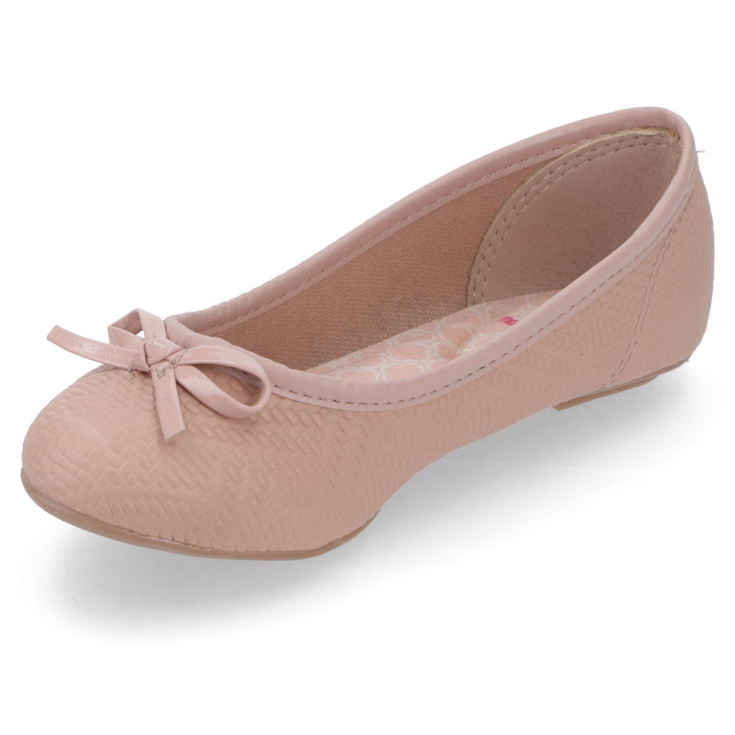 Sandalia Ballerina Niña Rosada Textura Trenzada -2