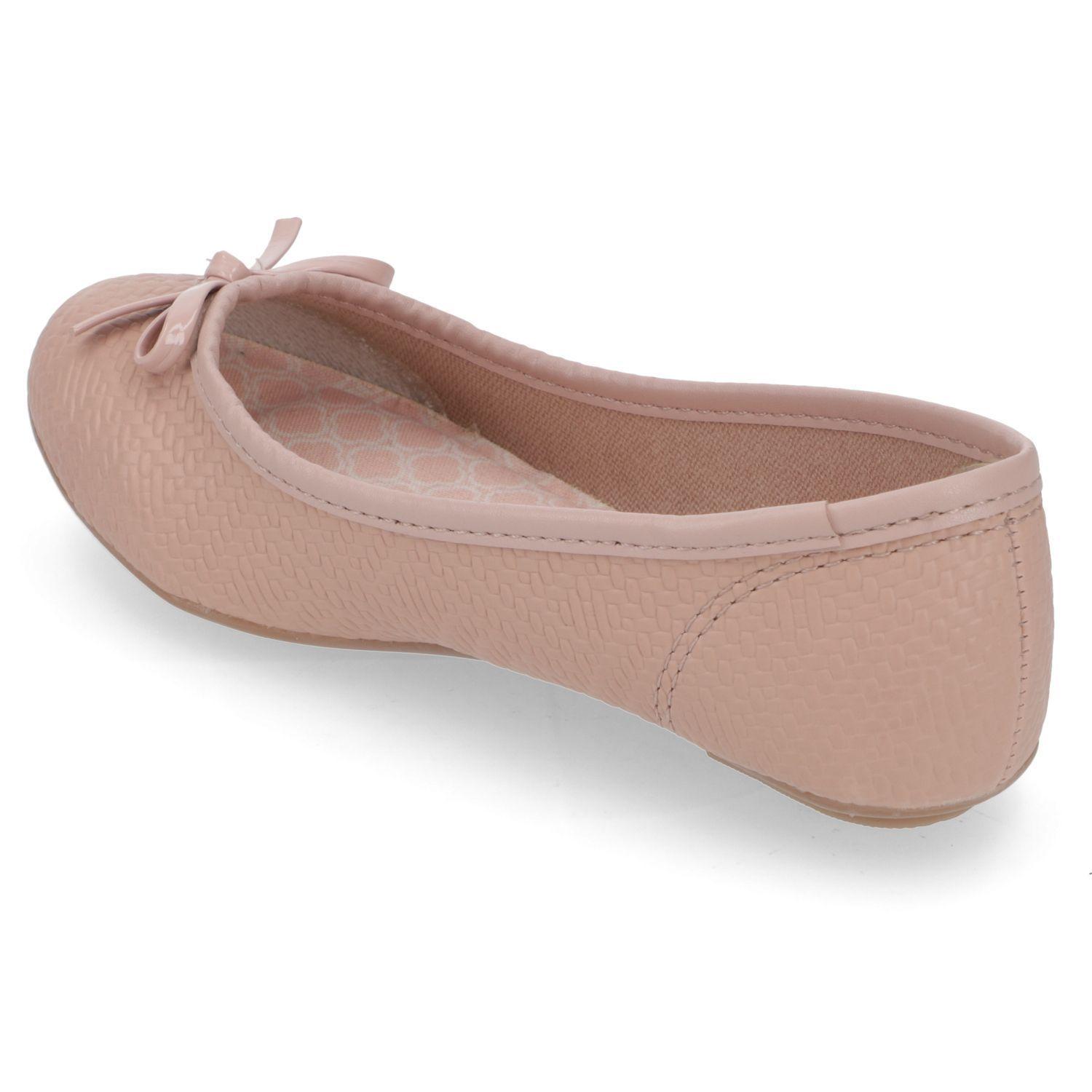 Sandalia Ballerina Niña Rosada Textura Trenzada -3
