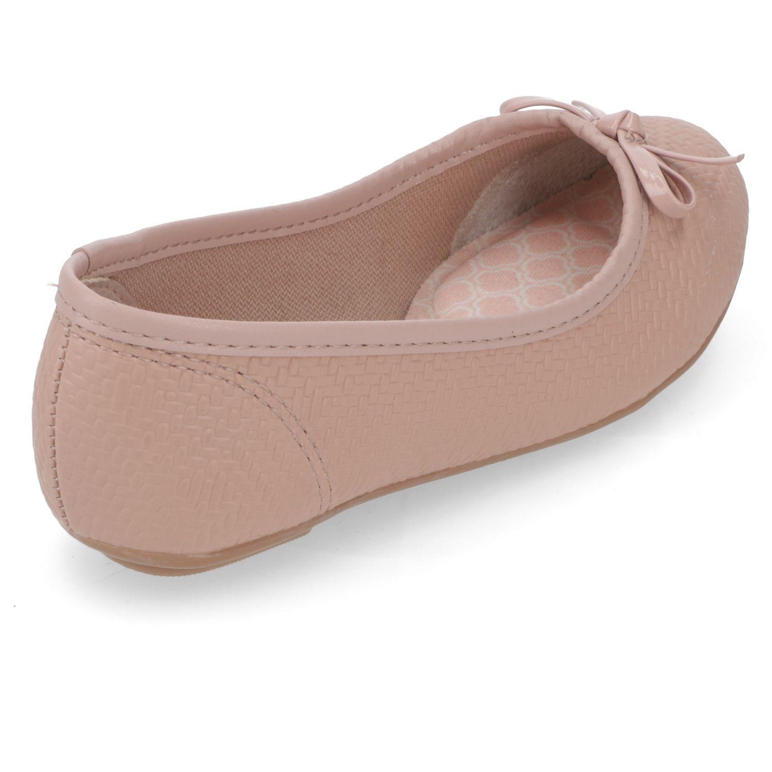 Sandalia Ballerina Niña Rosada Textura Trenzada -4