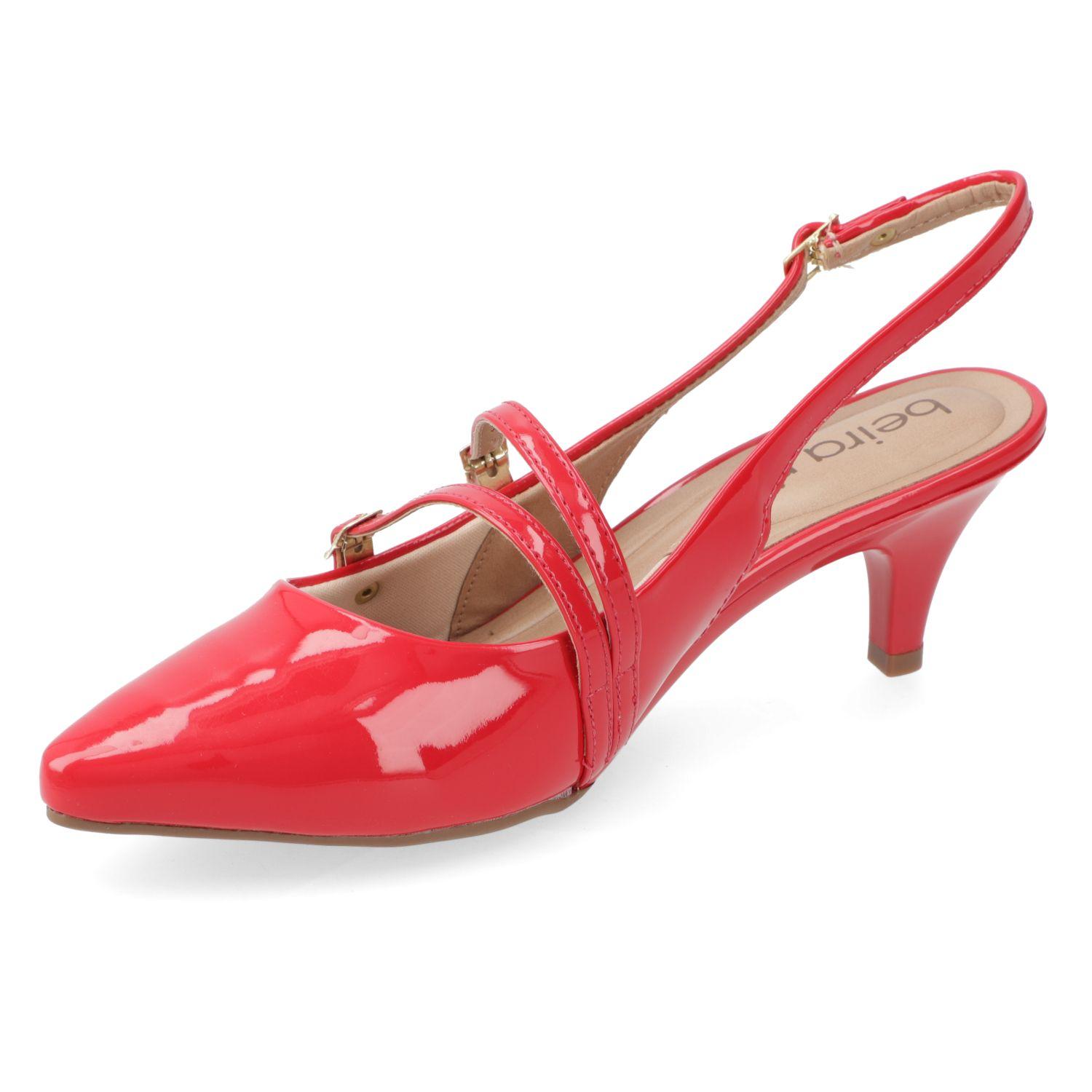Stiletto Beira Rio Rojo Taco 5 Cm-2