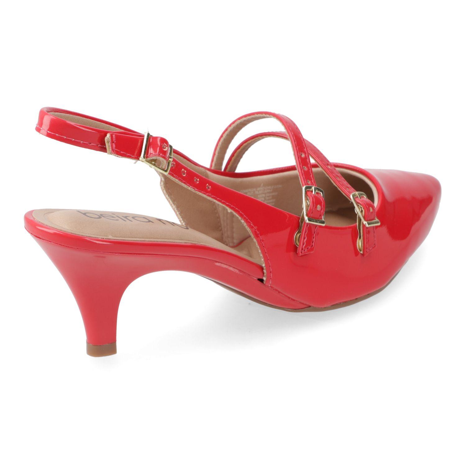 Stiletto Beira Rio Rojo Taco 5 Cm-3