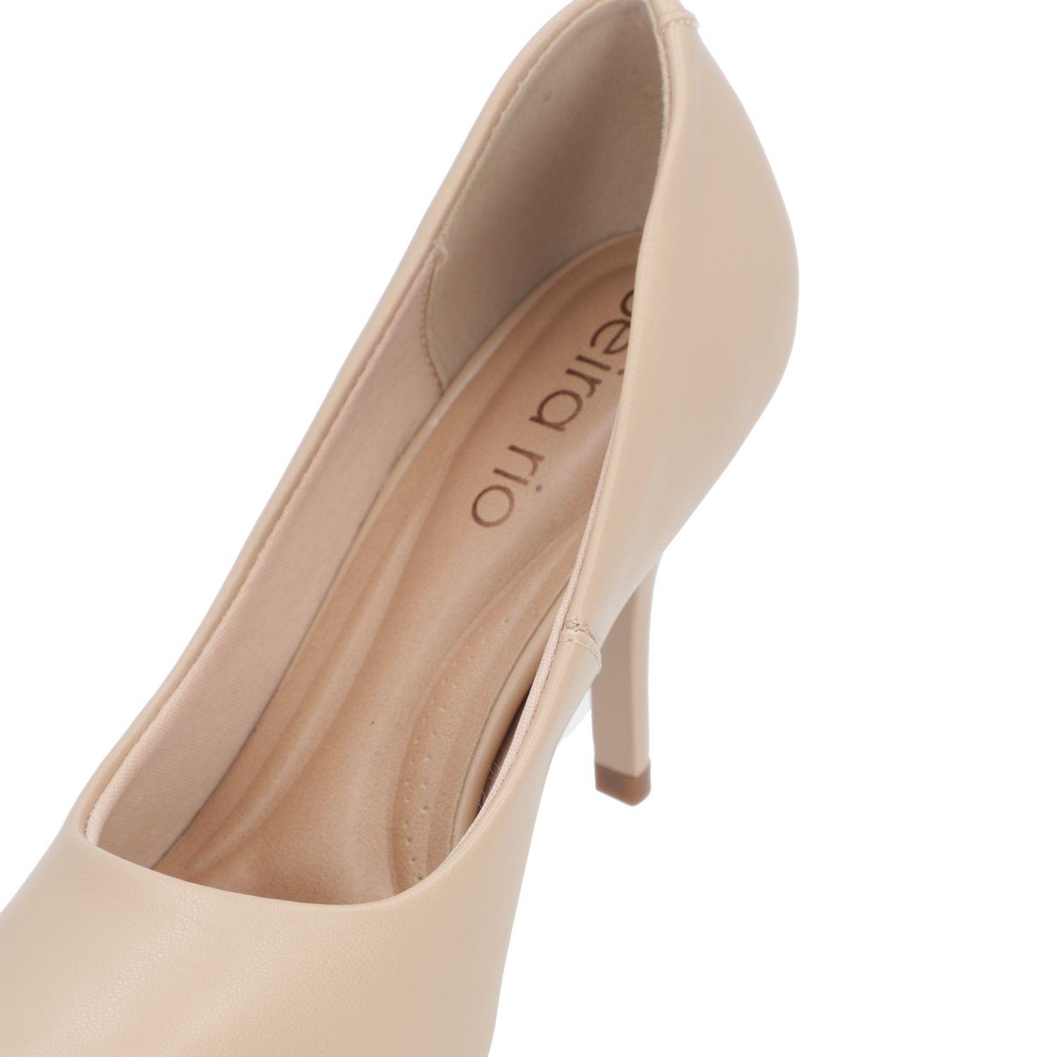 Stiletto Beira Rio Beige Taco 10 Cm-4
