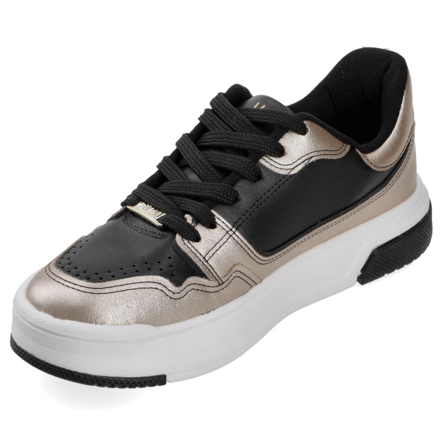 Zapatilla Casual Negra Con Detalles Metalizados Vizzano-2