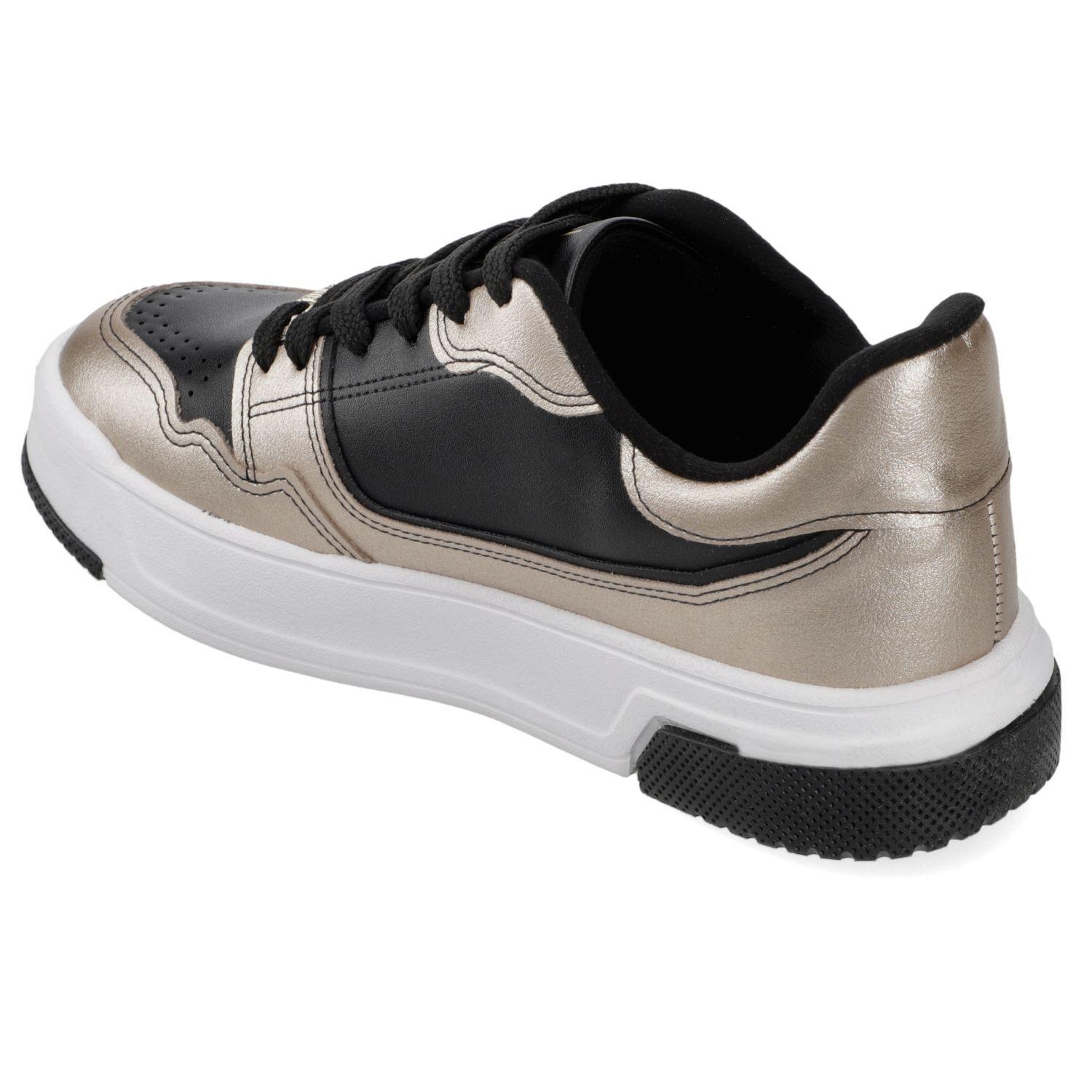 Zapatilla Casual Negra Con Detalles Metalizados Vizzano-3