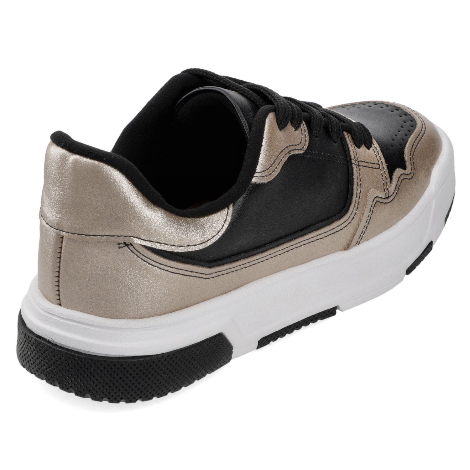 Zapatilla Casual Negra Con Detalles Metalizados Vizzano-4