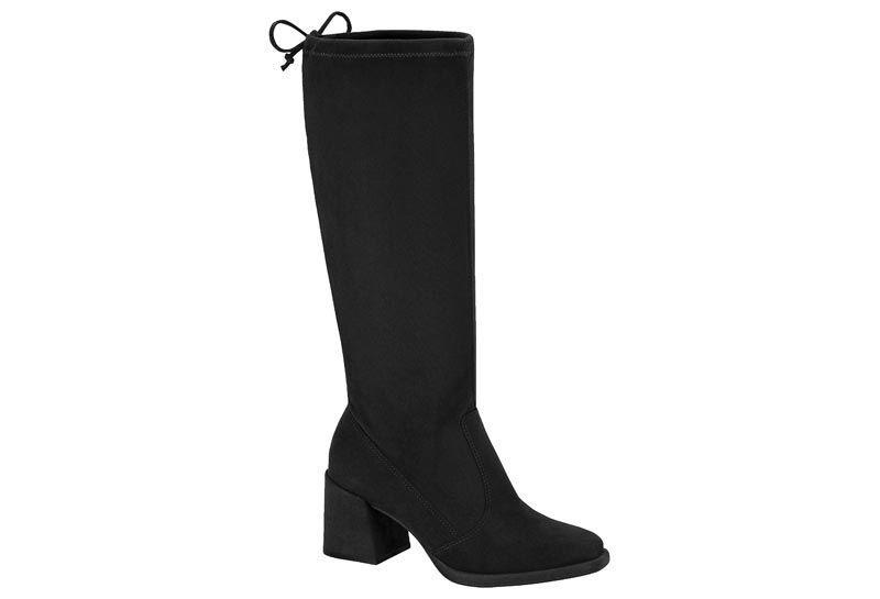 Bota Mujer Taco Cuadrado Gamuza Negro 5343-103- Moleca-0