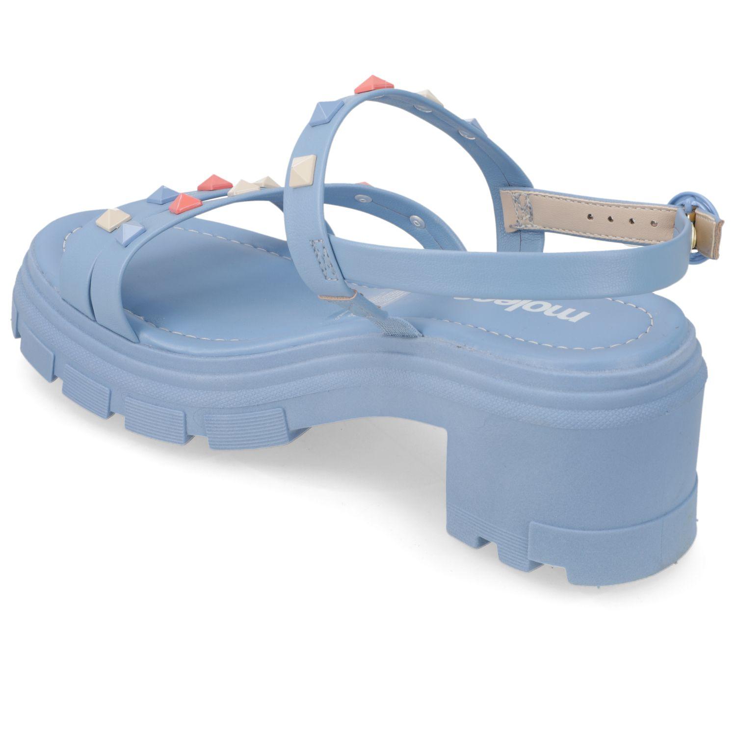 Sandalia Taco Moleca Celeste 10923-3