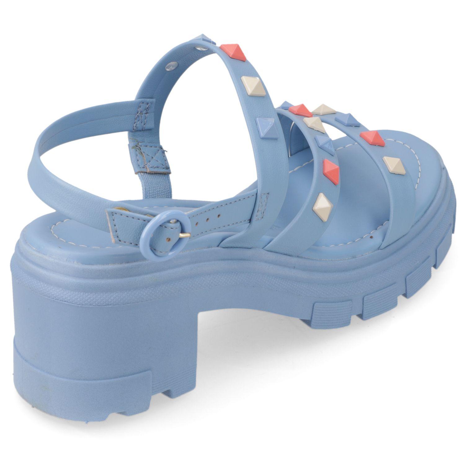 Sandalia Taco Moleca Celeste 10923-4