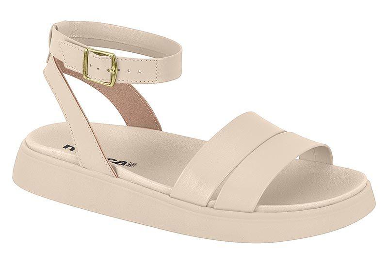 Sandalia Plana Moleca Crema 10847-0