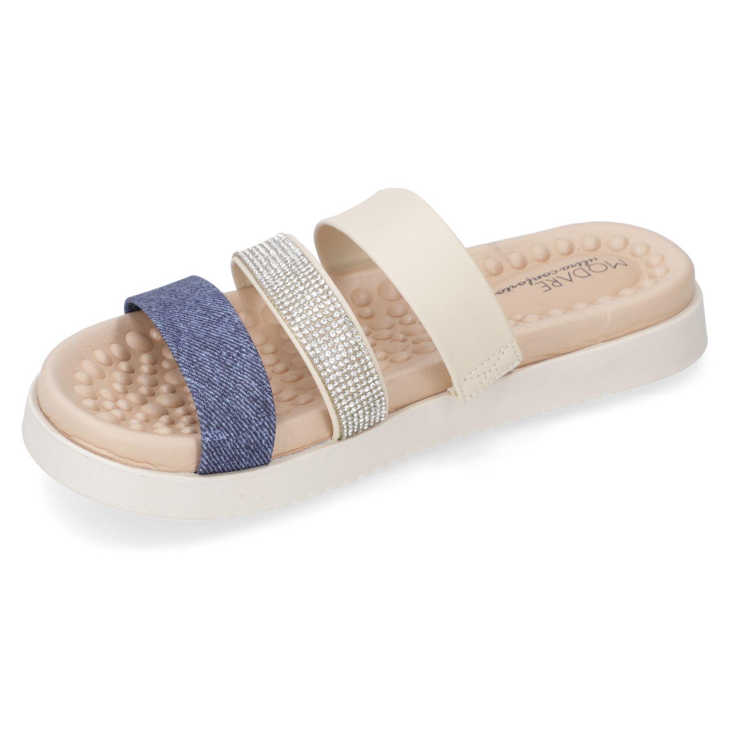 Sandalia Plana Modare Azul 13945-2