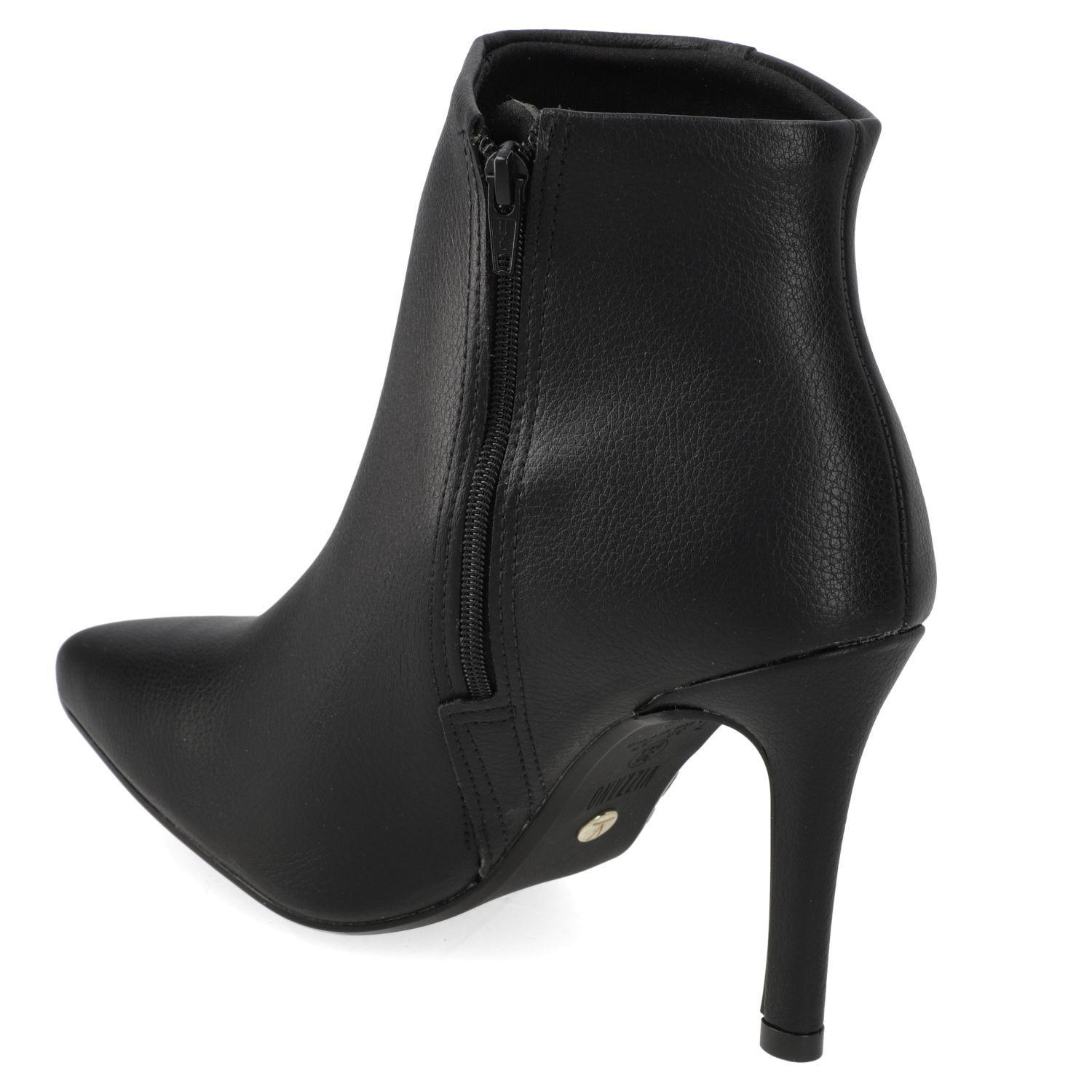 Botin Vizzano Mujer Taco Agujo 10 cm Negro-3