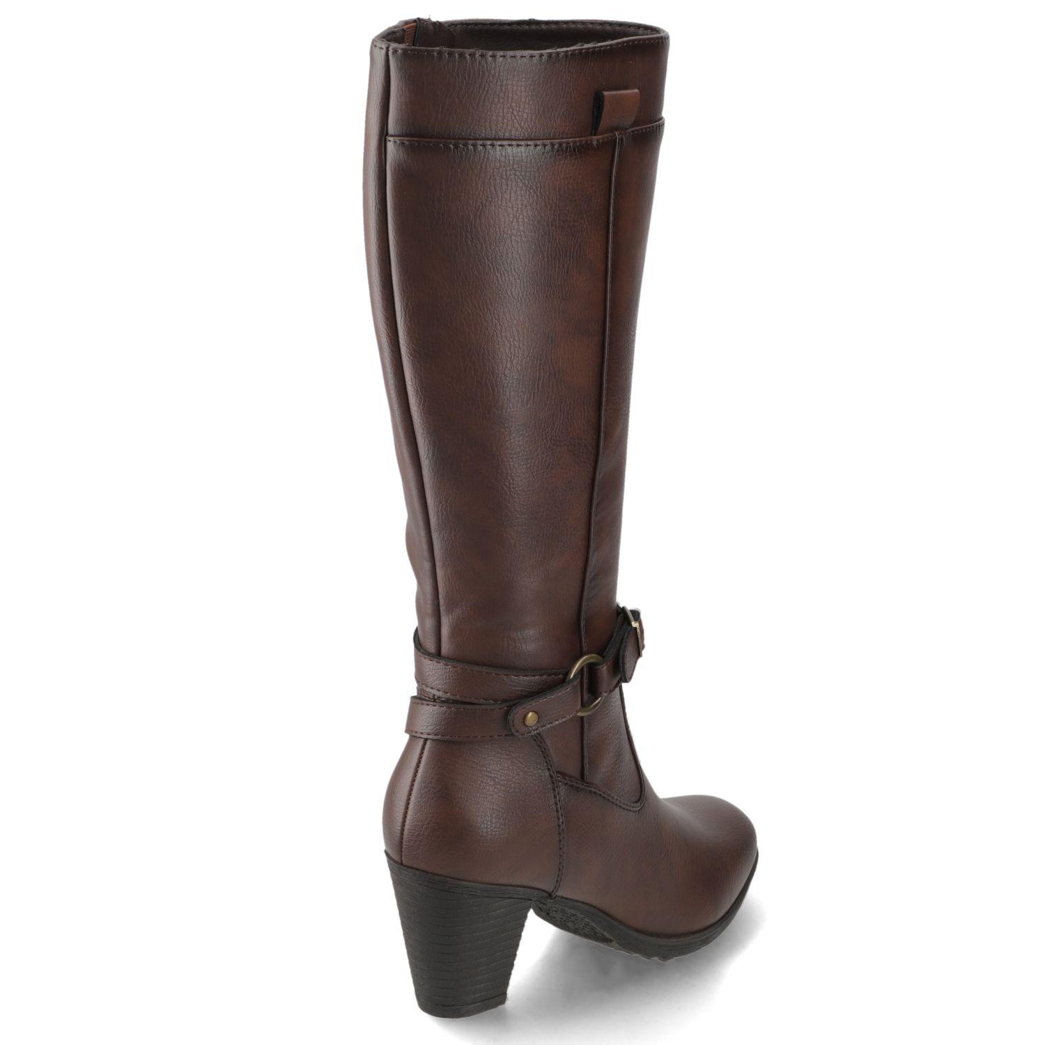 Bota Taco Ancho Dorette Café-4