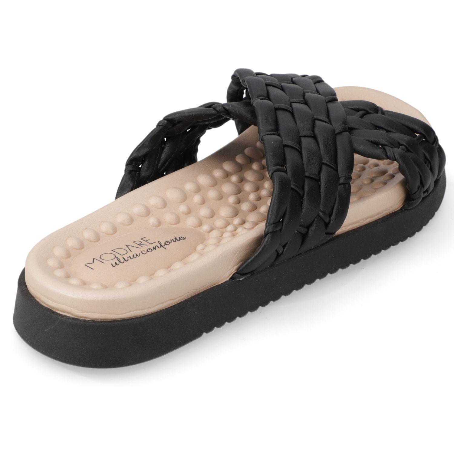 Sandalia Plana Modare Negro 13948-4