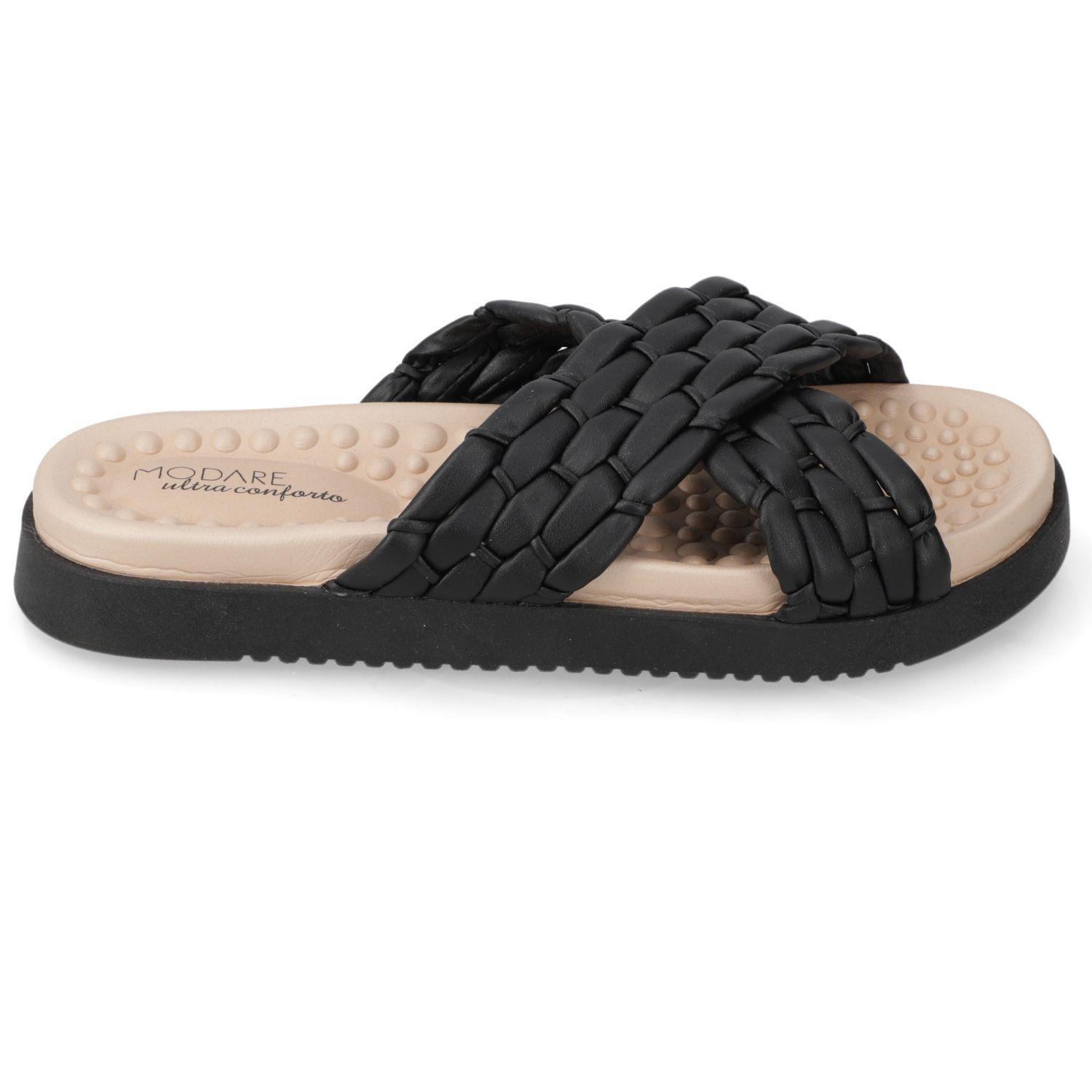 Sandalia Plana Modare Negro 13948-1