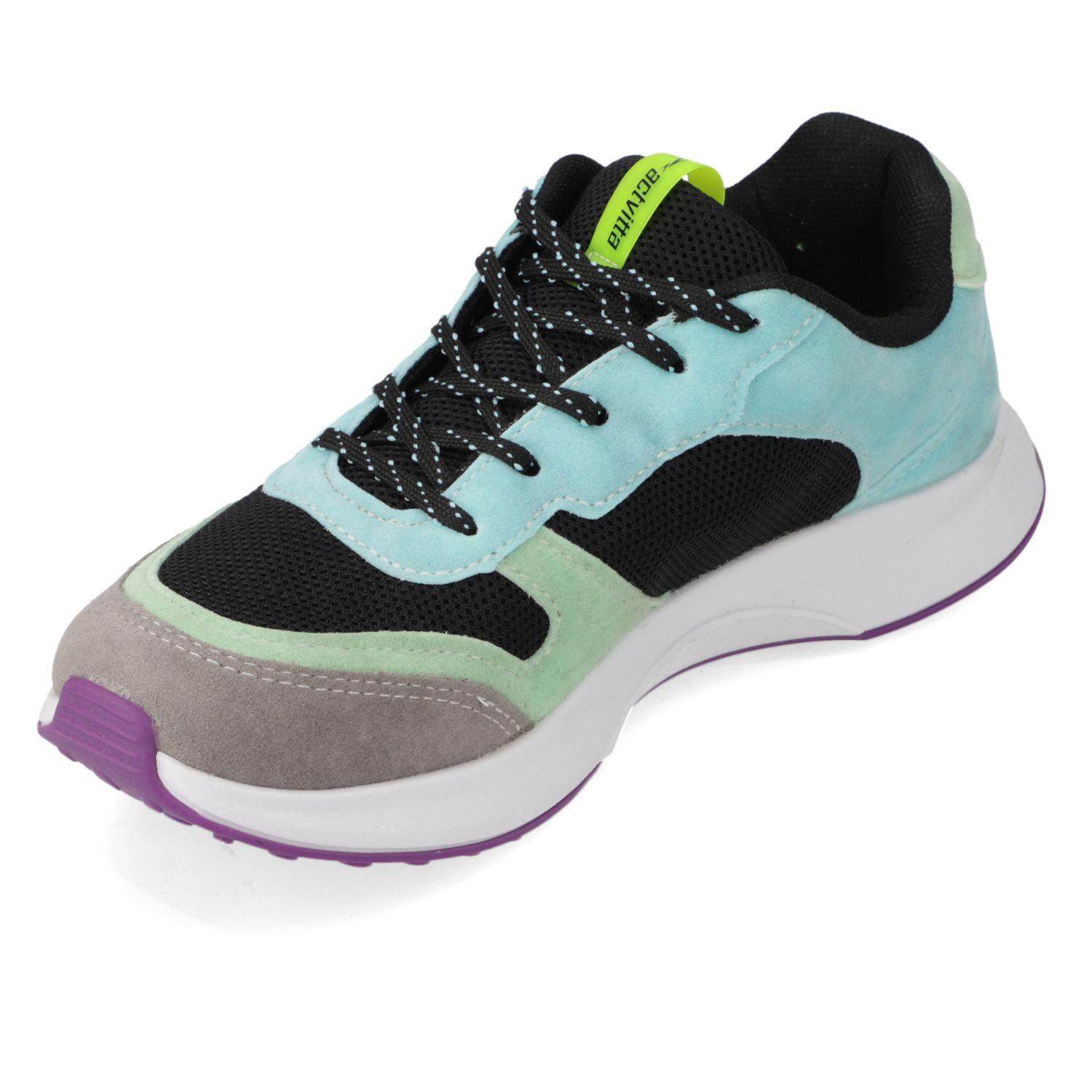 Zapatilla Deportiva Actvitta Negro Textil  Pto 01/Ci 788/Verde Claro-2