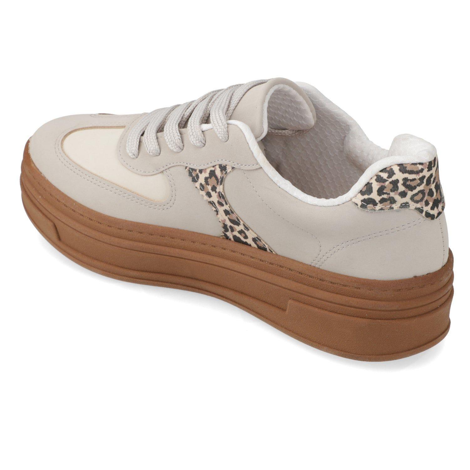 Zapatillas Casuales Gris Animal Print Beira Rio-3