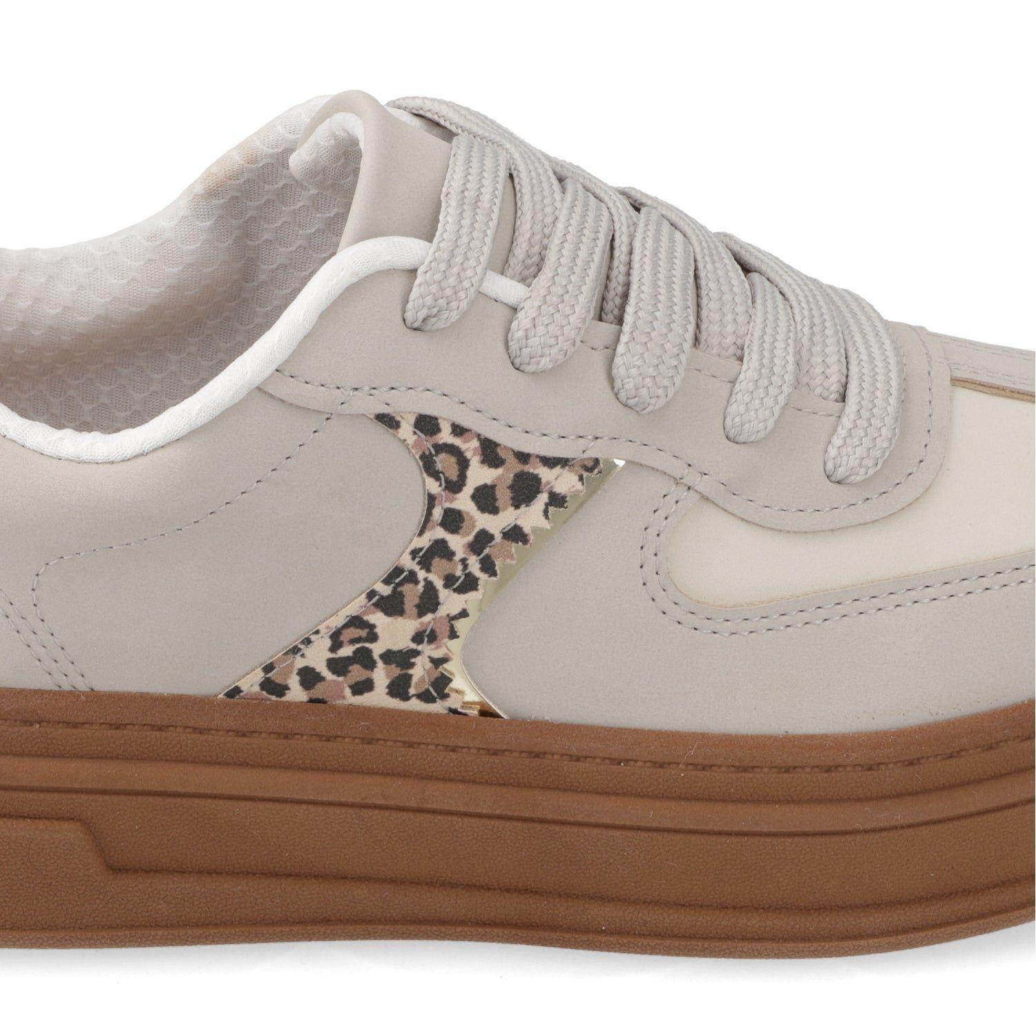 Zapatillas Casuales Gris Animal Print Beira Rio-5
