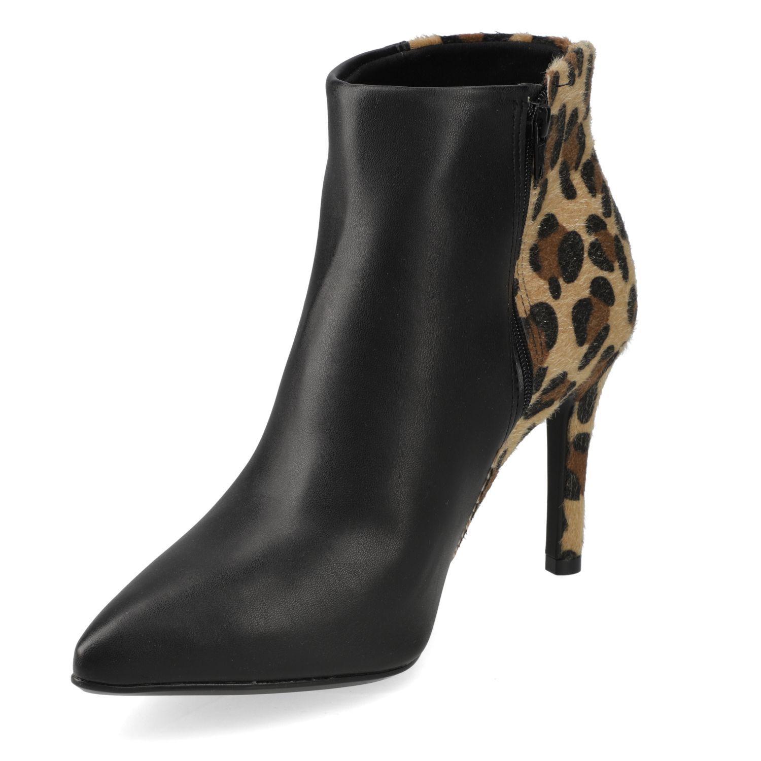 Botin Mujer Vizzano Taco Aguja 10 cm Animal Print Negro-2