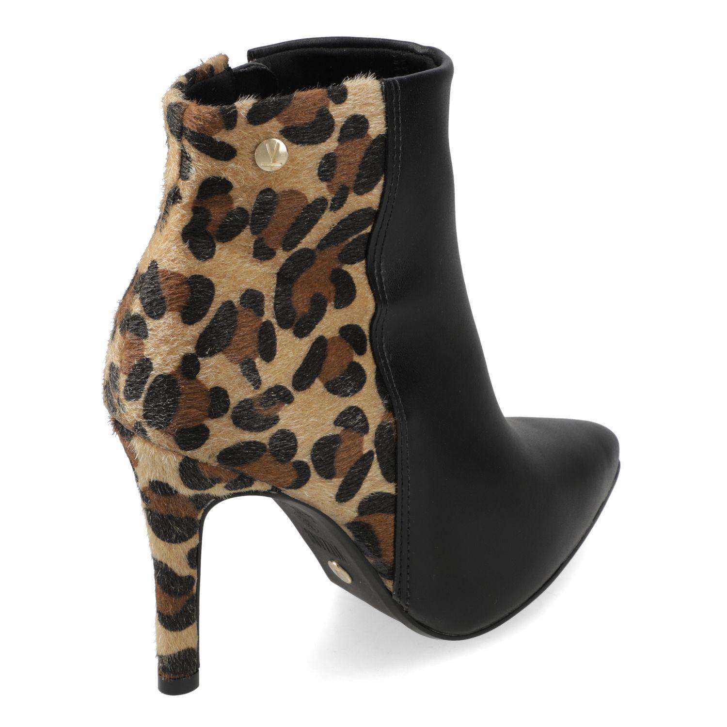 Botin Mujer Vizzano Taco Aguja 10 cm Animal Print Negro-4