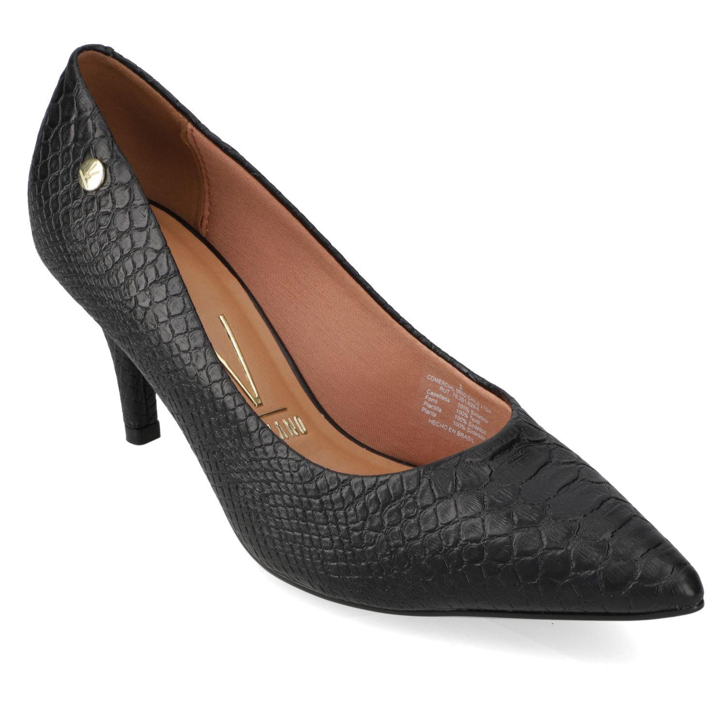 Stiletto Vizzano Mujer 7 cm Croco Negro-0