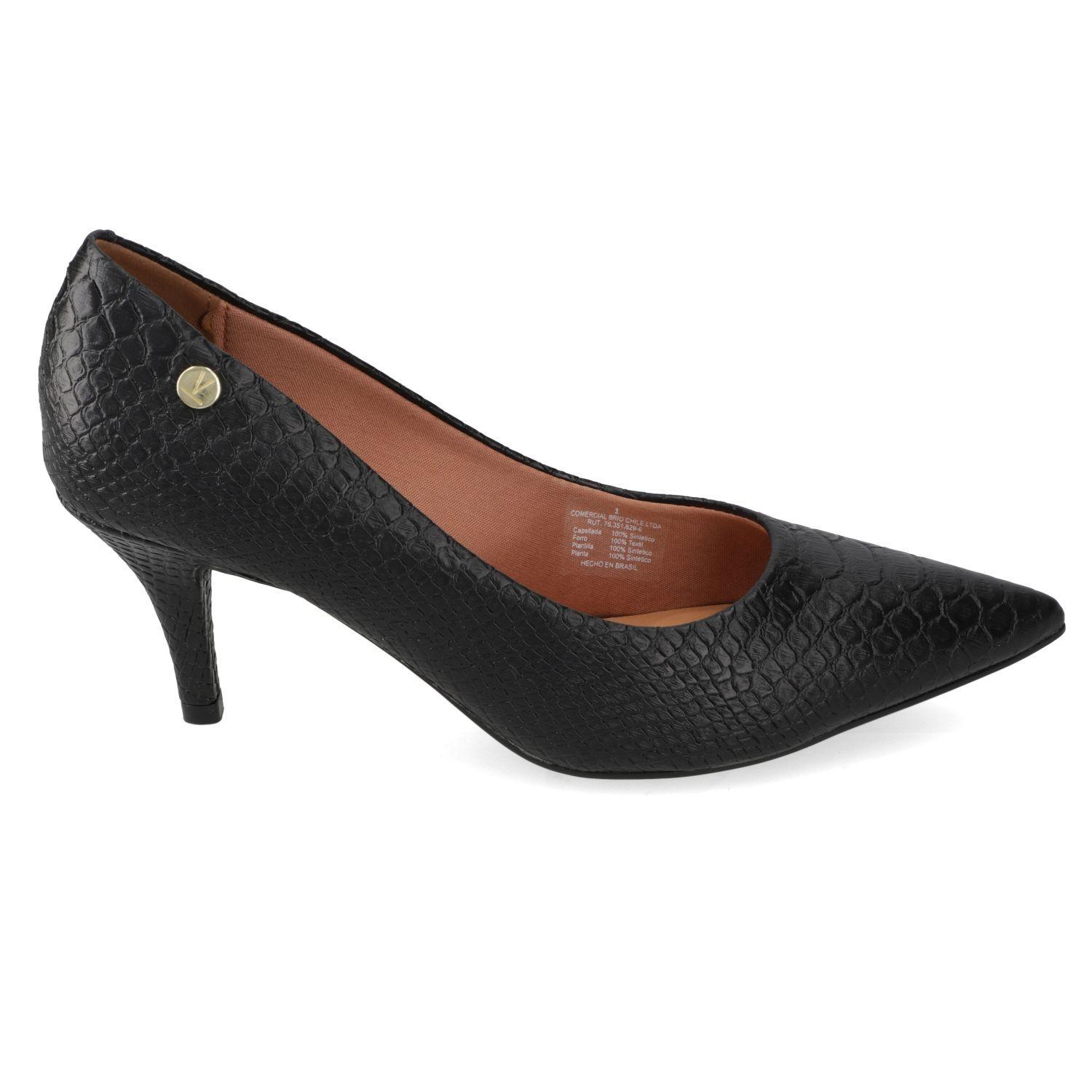 Stiletto Vizzano Mujer 7 cm Croco Negro-1