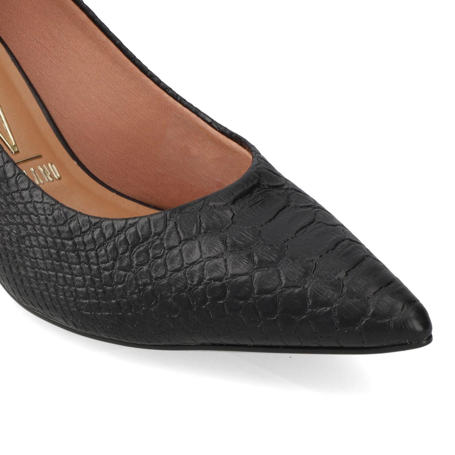 Stiletto Vizzano Mujer 7 cm Croco Negro-5