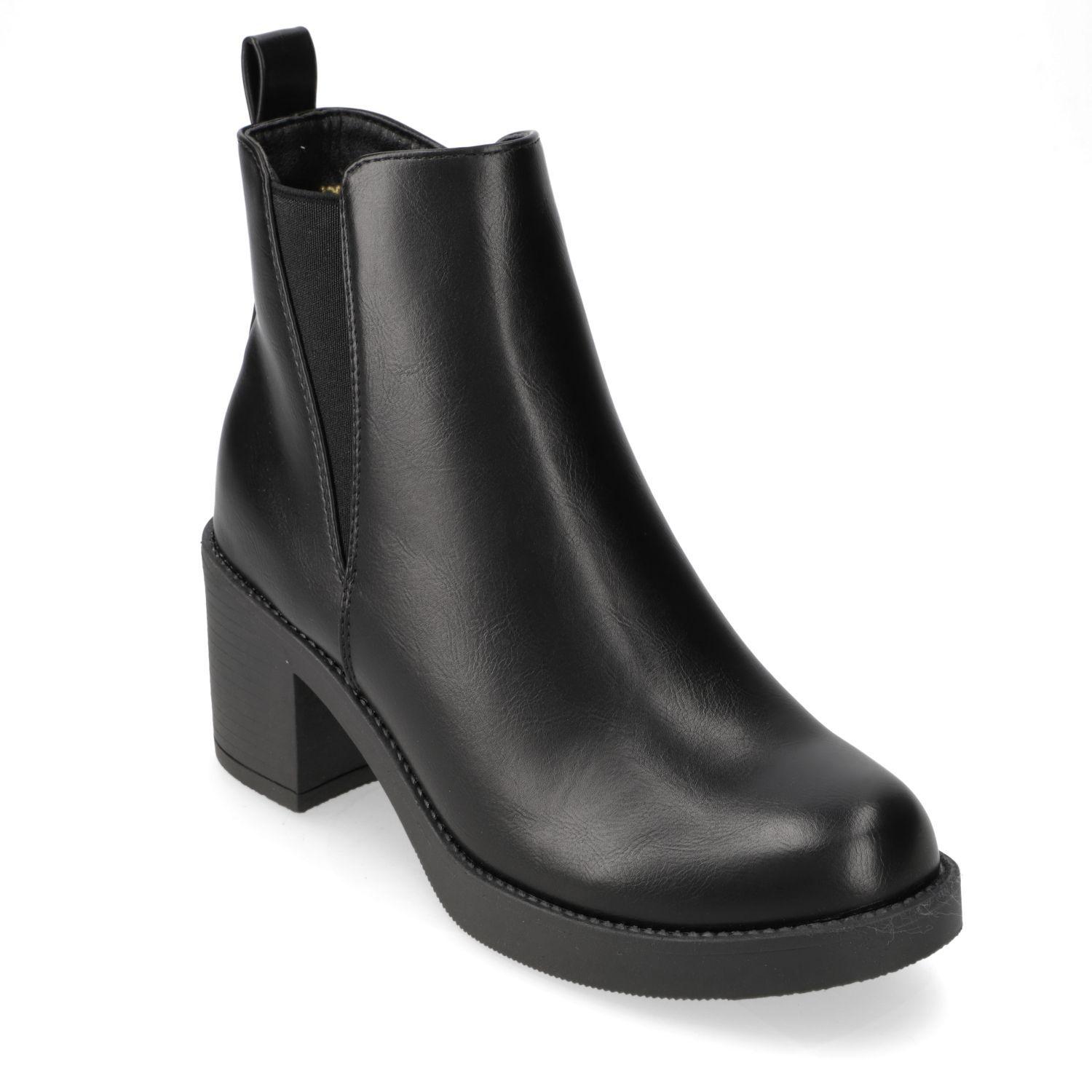 Botin Mujer New Walk Taco Ancho 5 cm Negro-0
