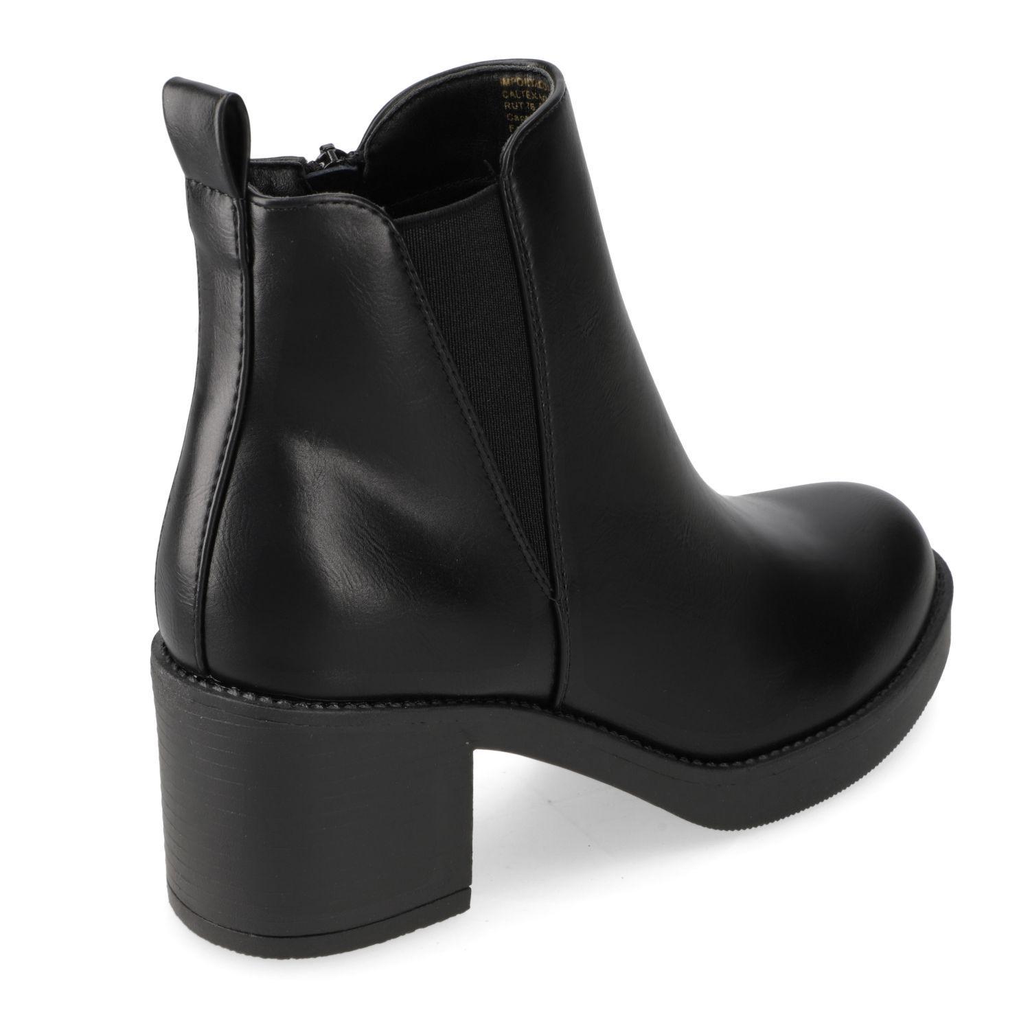 Botin Mujer New Walk Taco Ancho 5 cm Negro-3