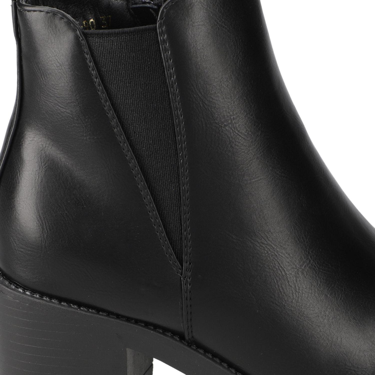 Botin Mujer New Walk Taco Ancho 5 cm Negro-4