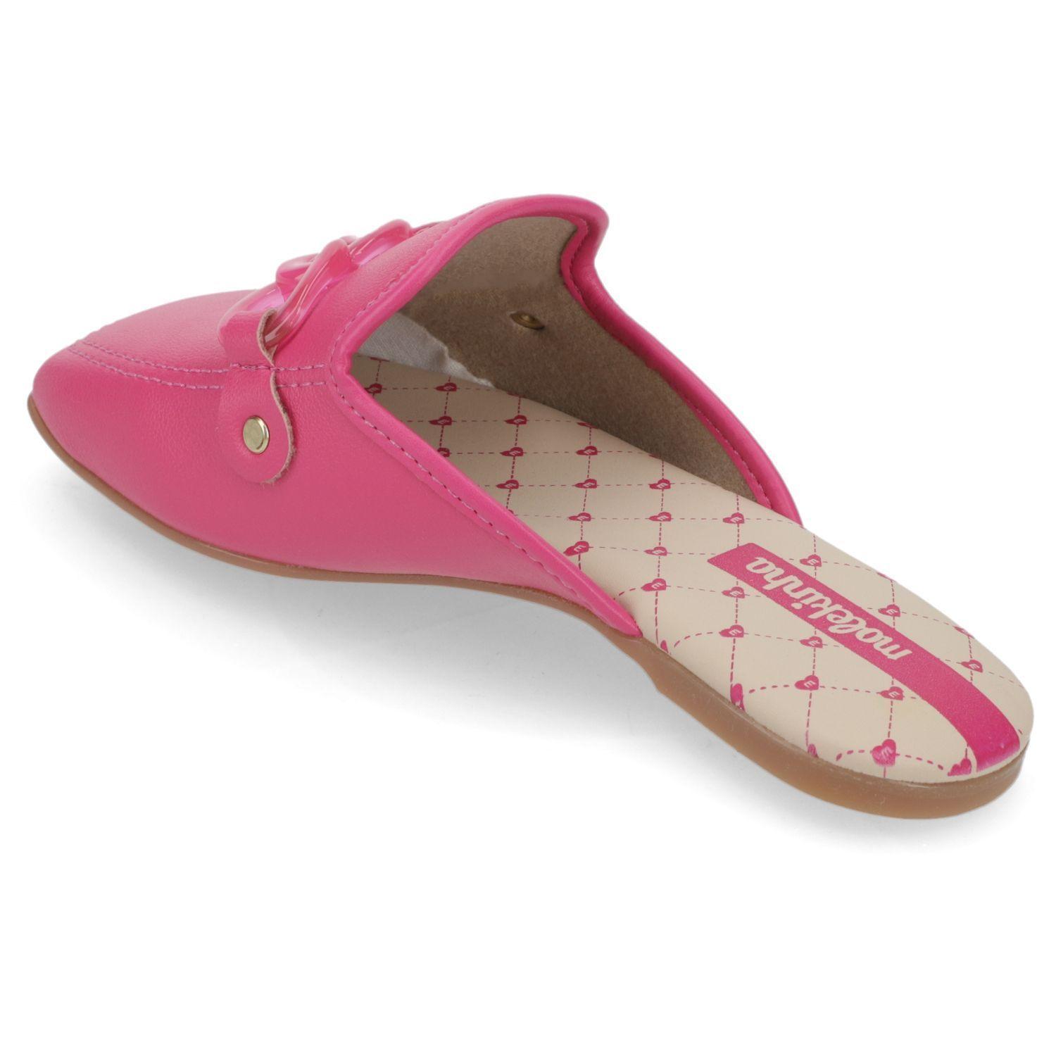 Sandalia Mocasín destalonado Rosado Niña Molekinha-3